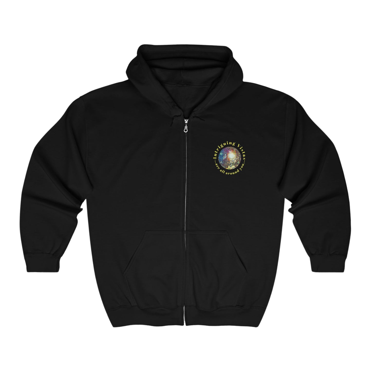 Gildan 18600 Unisex Adult Heavy Blend Full Zip Hooded Sweatshirt from the Night Sky Series at Intriguing Vistas