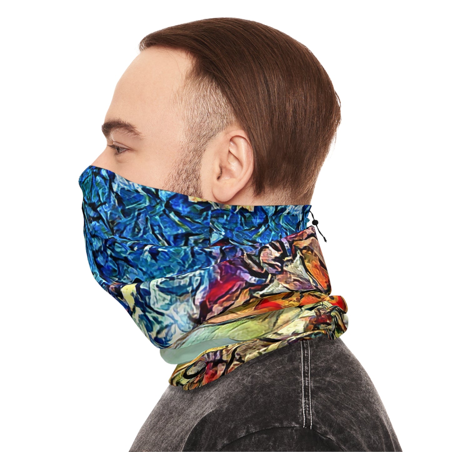 Custom Unisex Adult Winter Neck Gaiter With Drawstring From The Night Sky Series At Intriguing Vistas