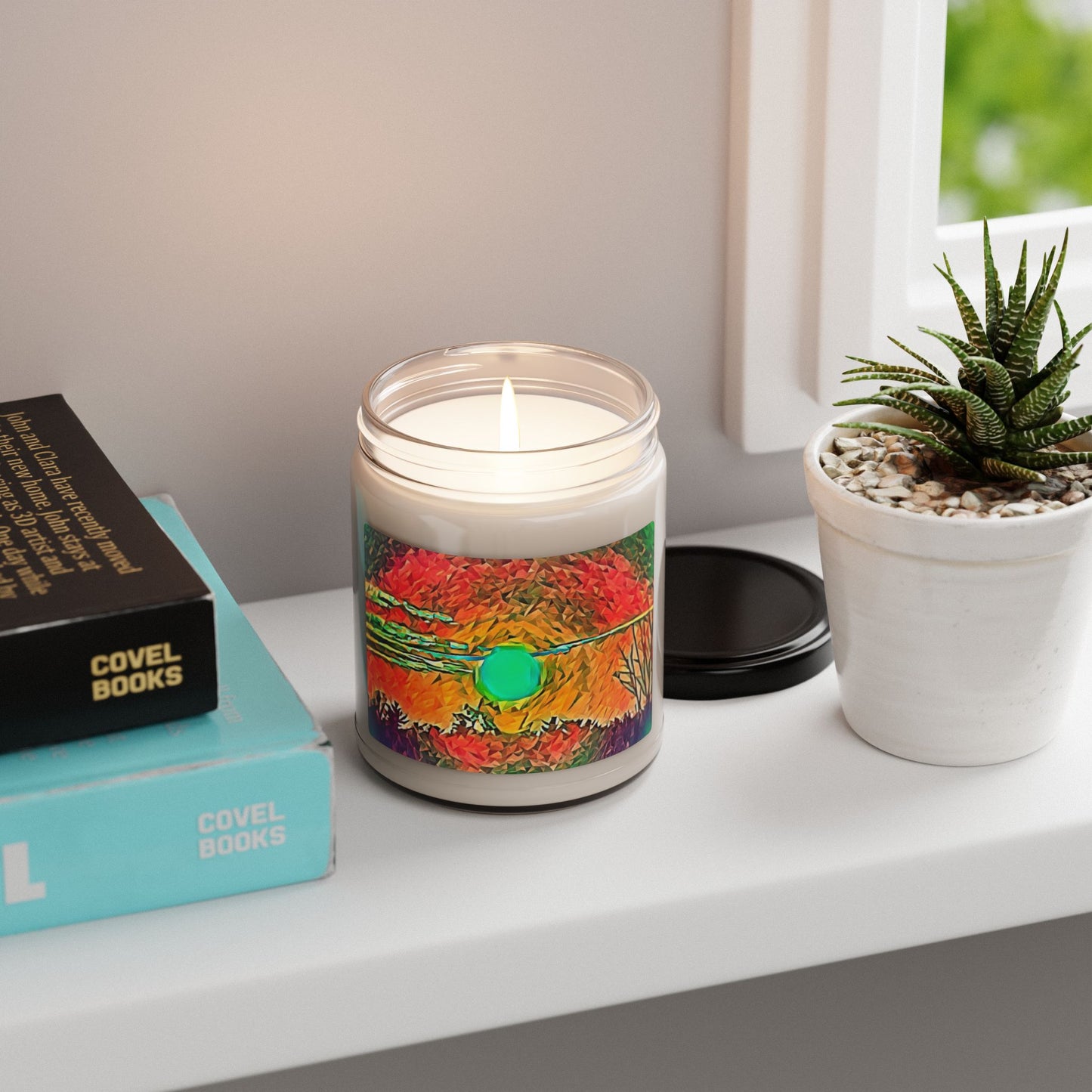 Custom Printed Candle available in five scents from the Sunset Series at Intriguing Vistas