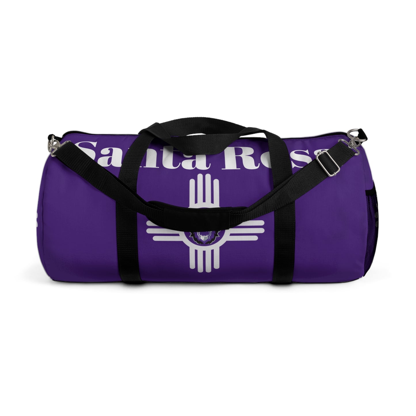 Santa Rosa Duffel Bag Purple / White Zia, Lion Head