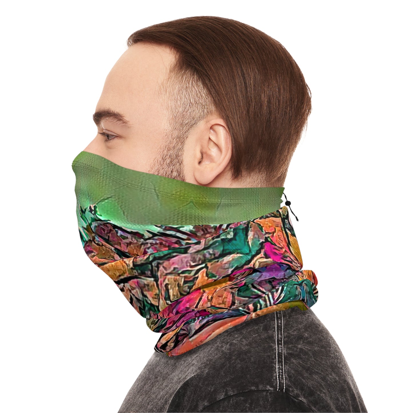 Custom Unisex Adult Winter Neck Gaiter With Drawstring From The Scenery Series At Intriguing Vistas