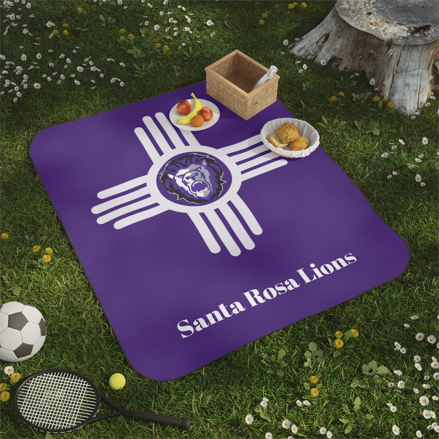 Santa Rosa Lions Picnic Blanket / Purple