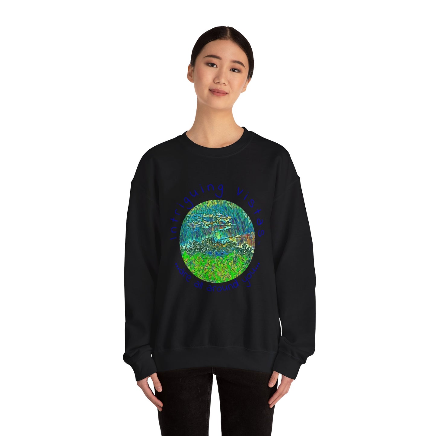 Gildan 18000 Unisex Adult Heavy Blend Crewneck Sweatshirt from the Night Sky Series at Intriguing Vistas