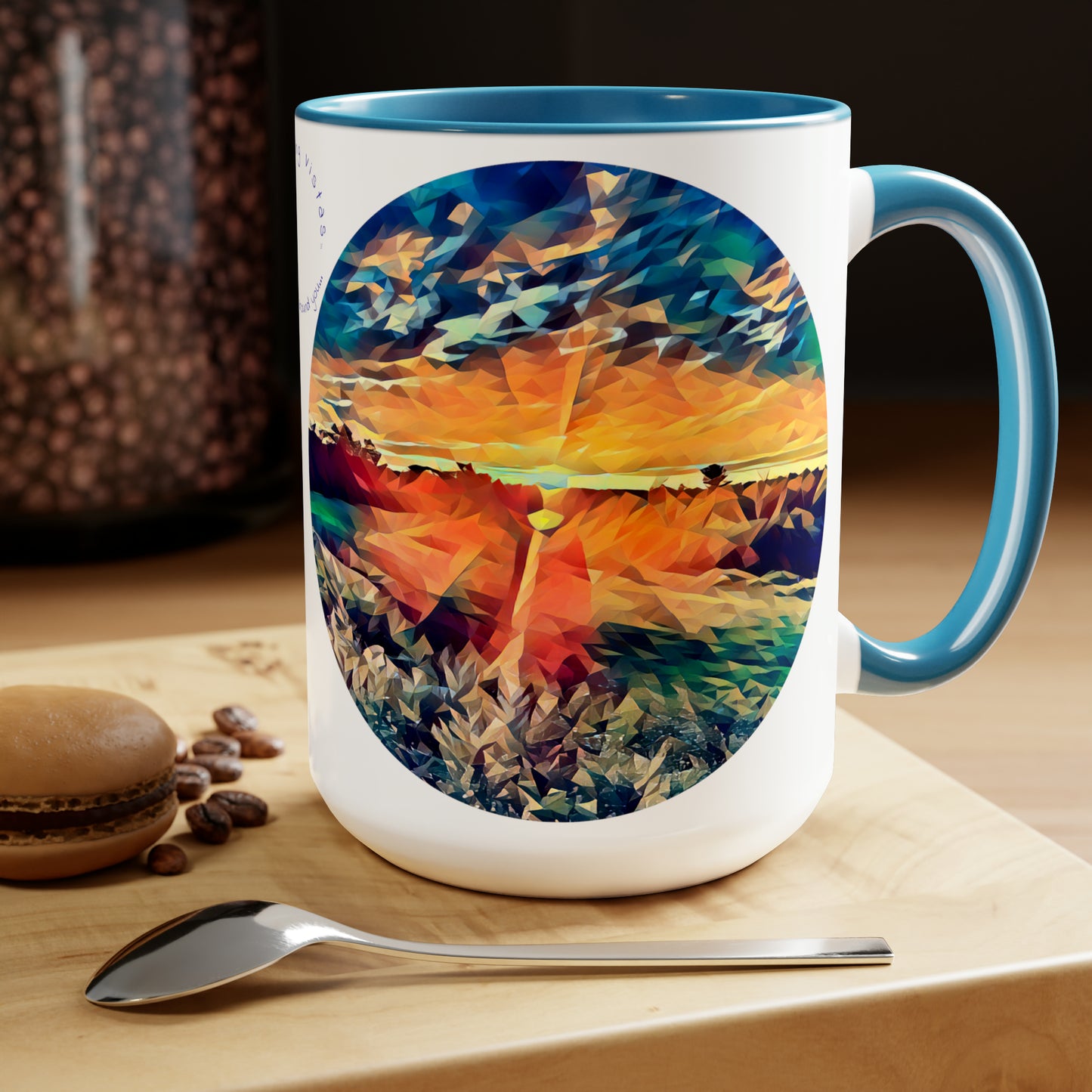 Intriguing Vistas™ Sunset Series Two-Tone Coffee Mugs, 15oz