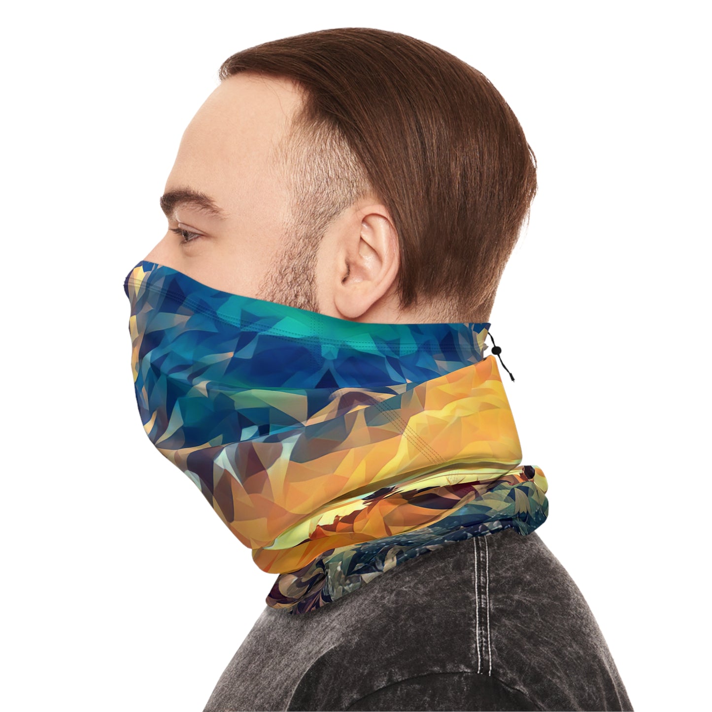 Custom Unisex Adult Winter Neck Gaiter With Drawstring From The Sunset Series At Intriguing Vistas