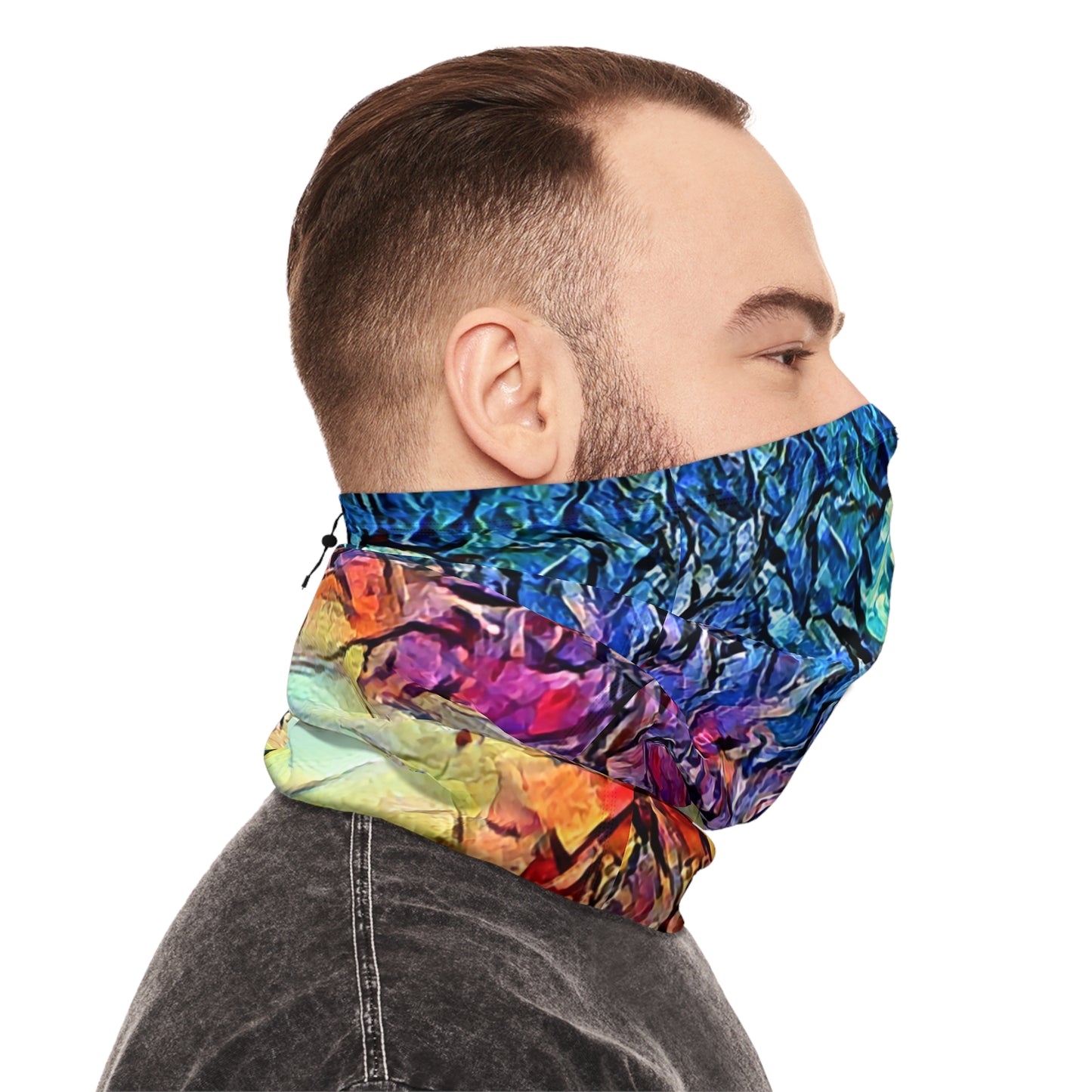 Custom Unisex Adult Winter Neck Gaiter With Drawstring From The Night Sky Series At Intriguing Vistas