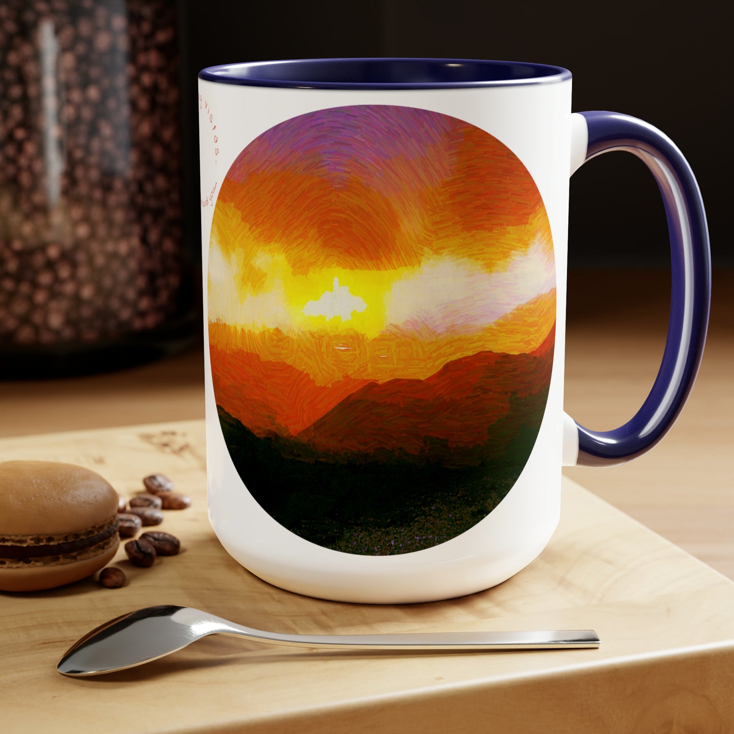 Intriguing Vistas™ Sunset Series Two-Tone Coffee Mugs, 15oz