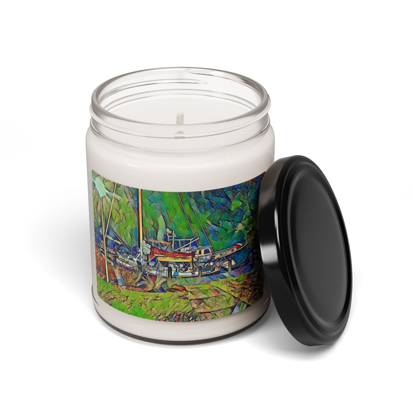 Custom Printed Candle available in five scents from the Nautical Series at Intriguing Vistas