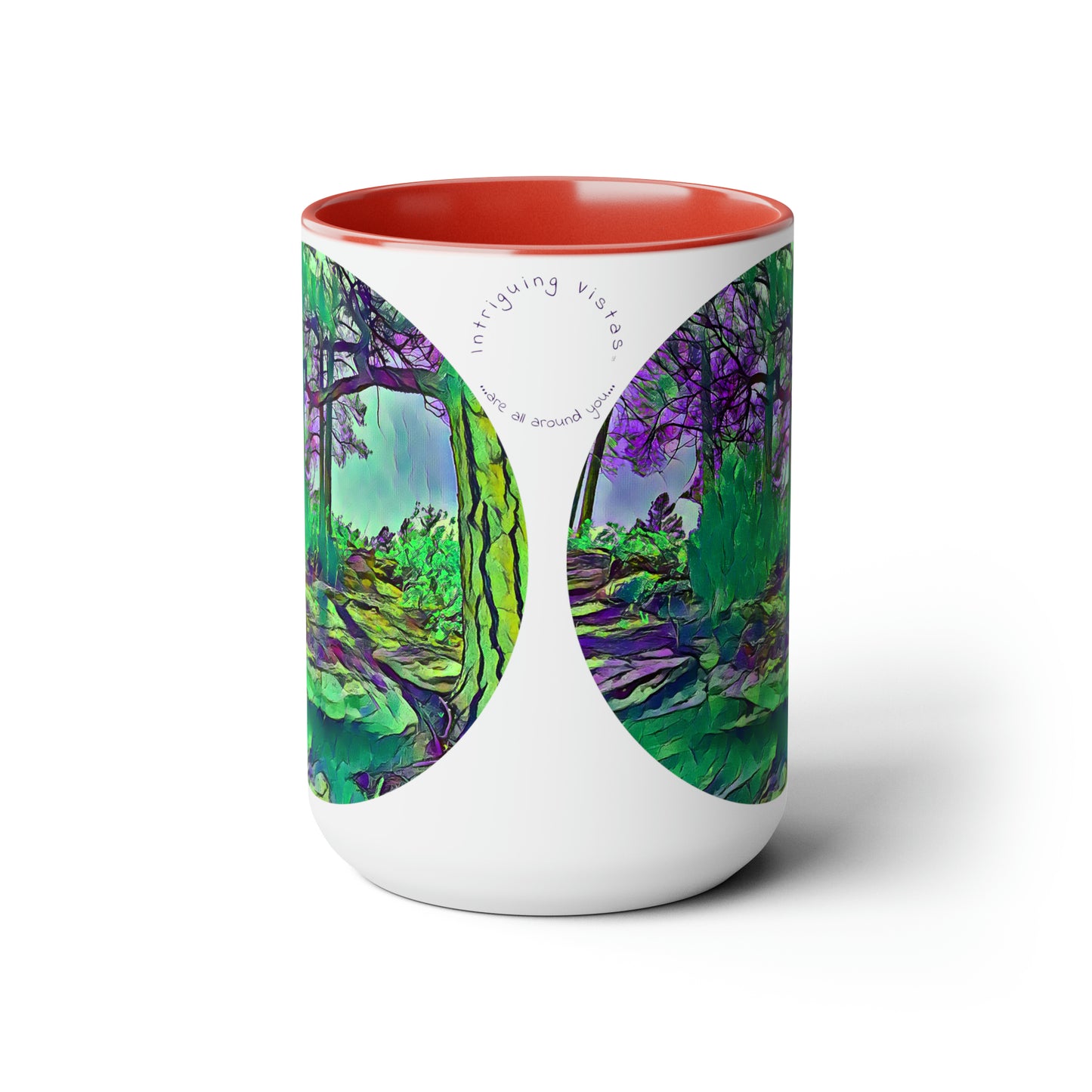 Intriguing Vistas™ Scenery Series Two-Tone Coffee Mugs, 15oz