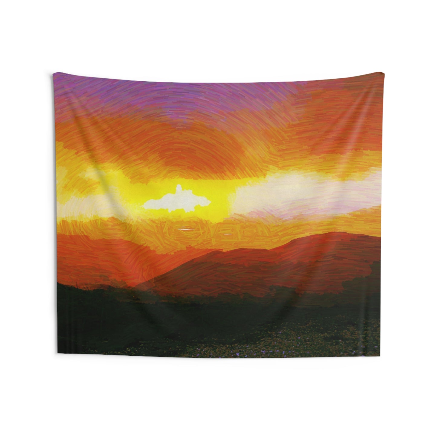 Custom Printed Wall Tapestry Available In Multiple Sizes From The Sunset Series At Intriguing Vistas