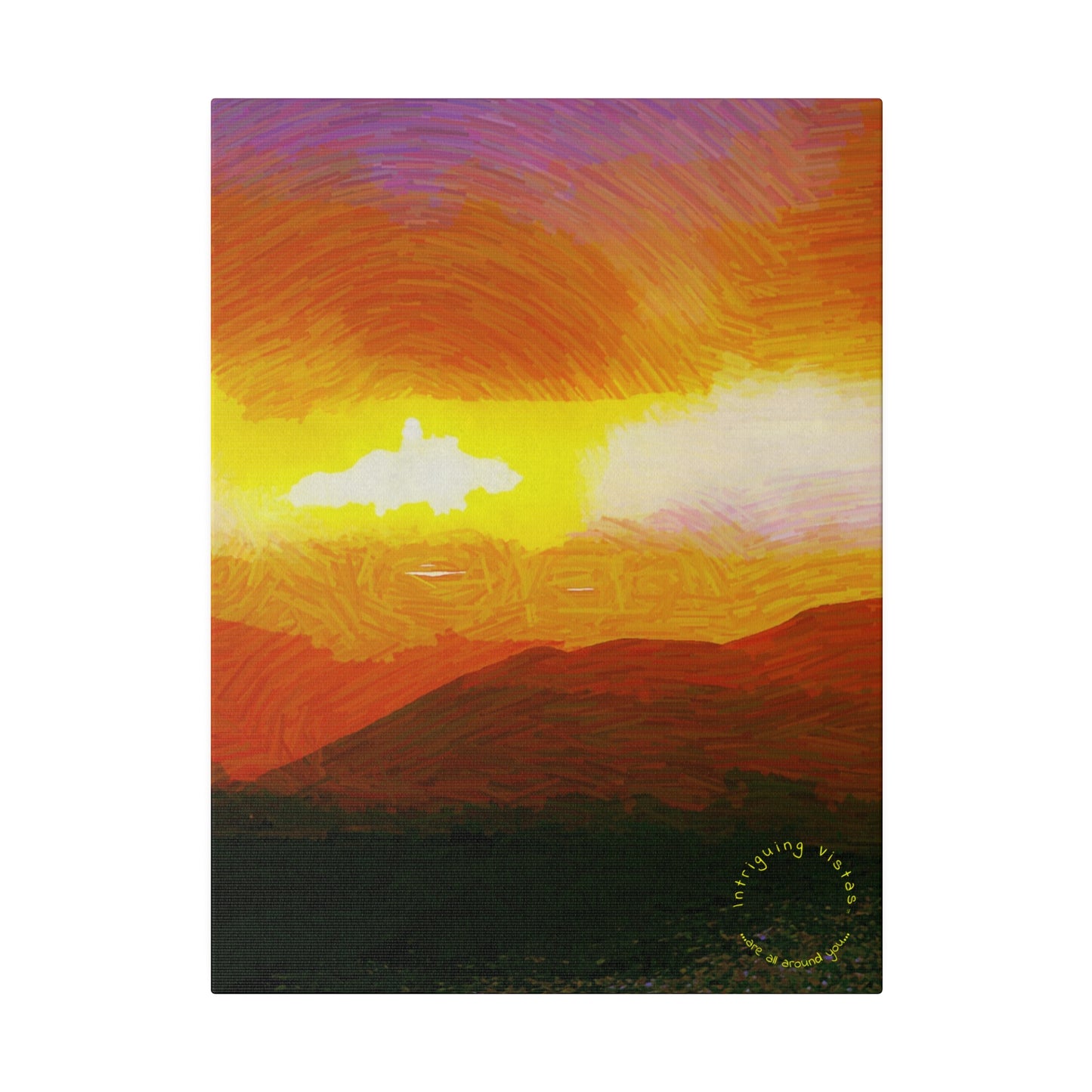 Intriguing Vistas™ Sunset Series Matte Canvas Print in 12 Portrait Sizes!!