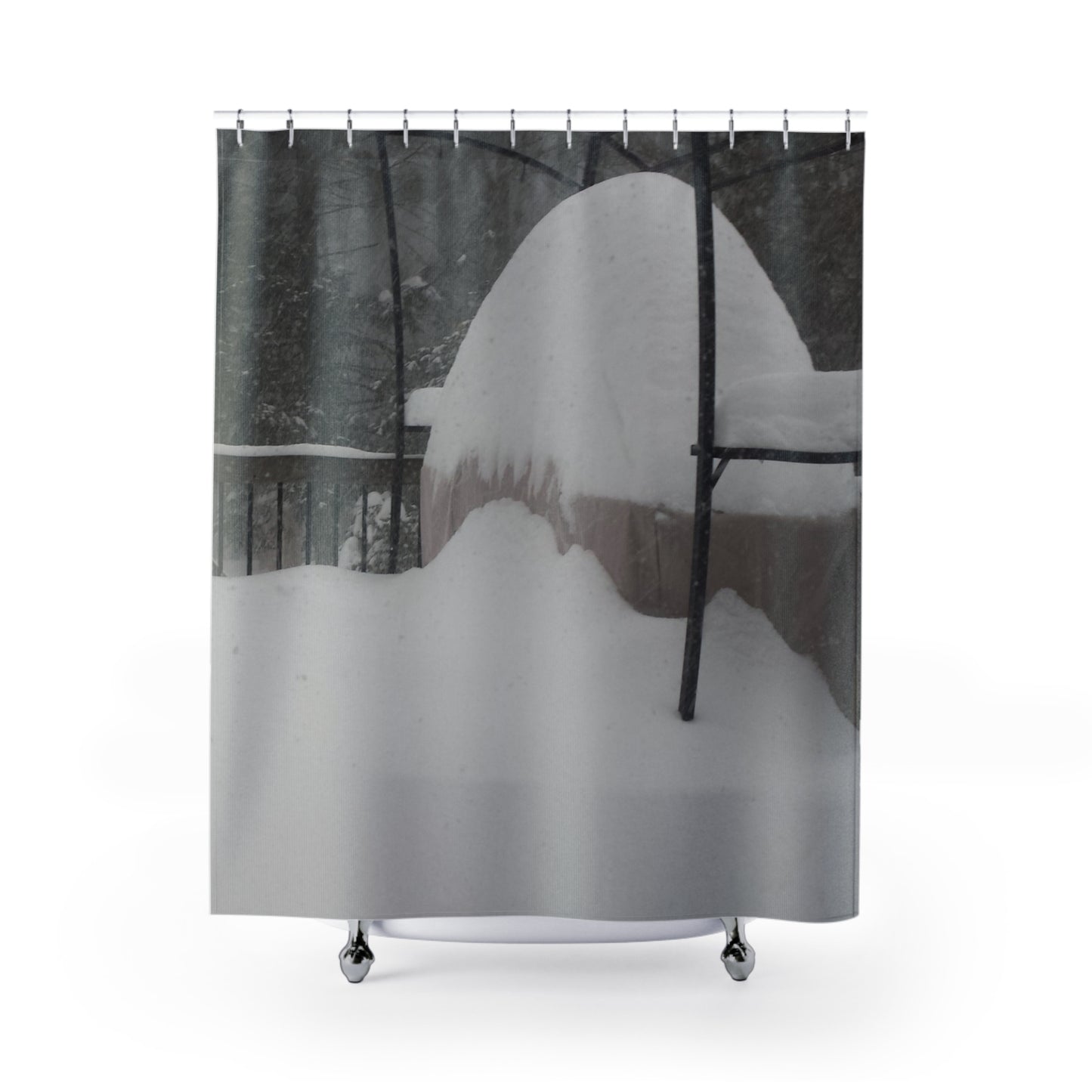 Snow in New Hampshire Shower Curtain - Calm Design for Tranquil Bathrooms