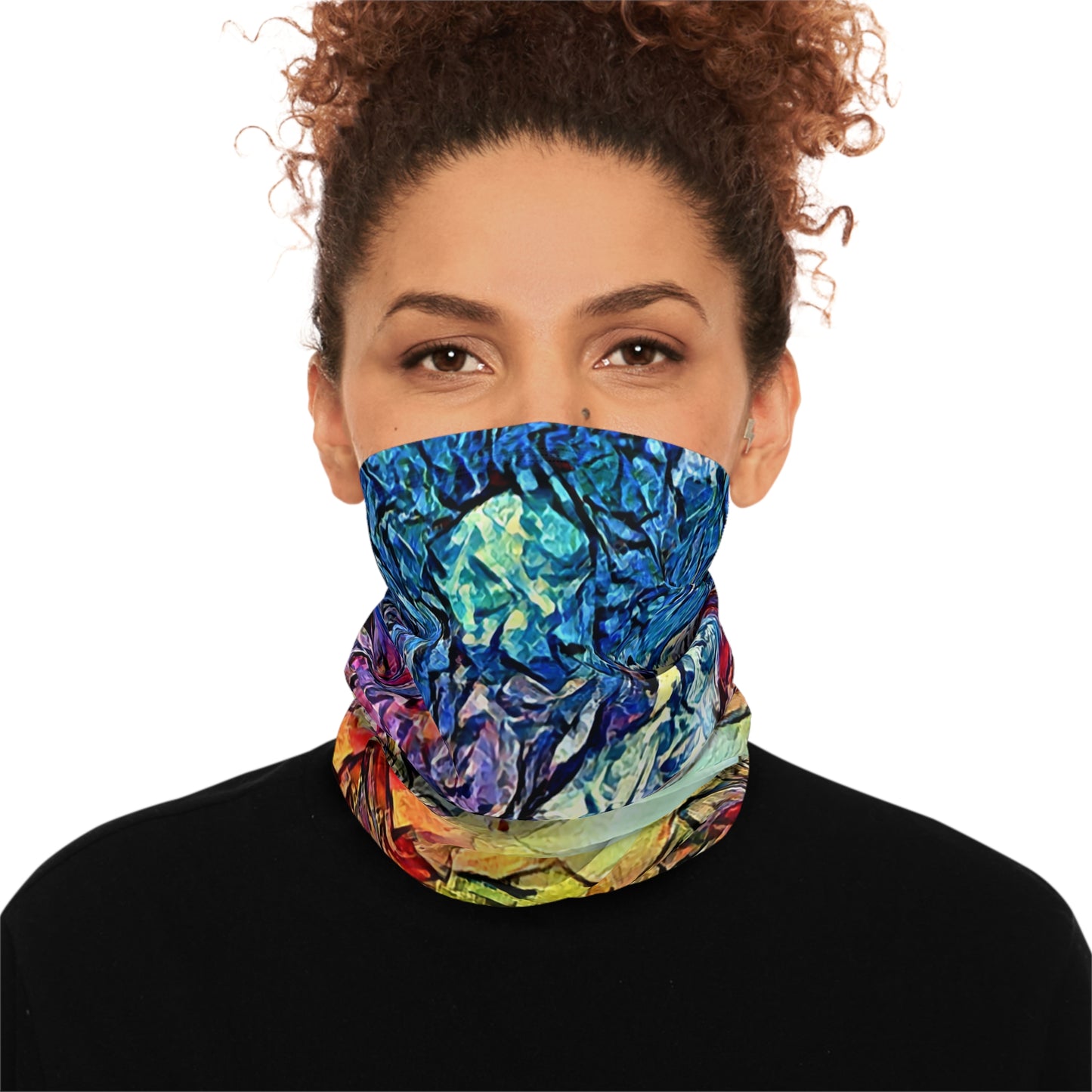 Custom Unisex Adult Winter Neck Gaiter With Drawstring From The Night Sky Series At Intriguing Vistas