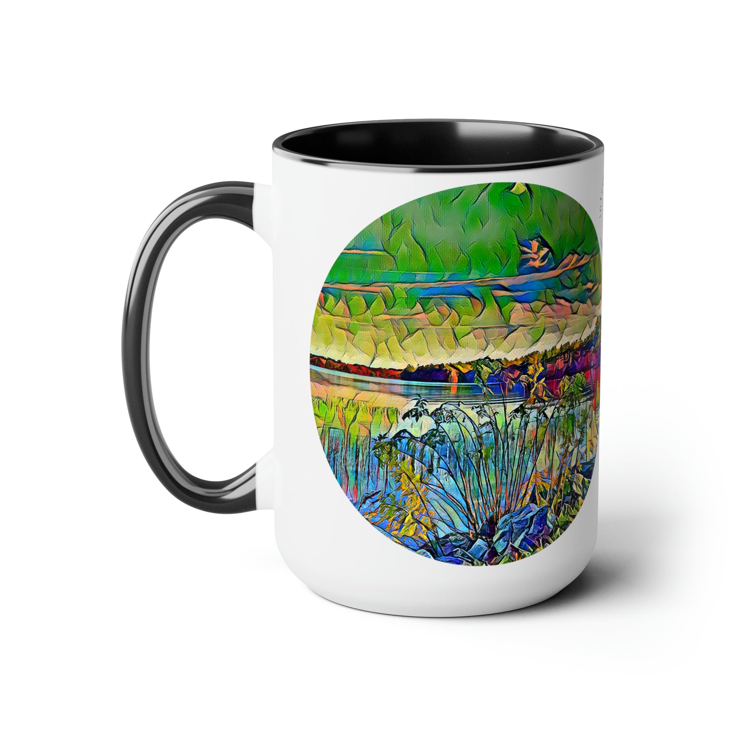 Intriguing Vistas™ Scenery Series Two-Tone Coffee Mugs, 15oz