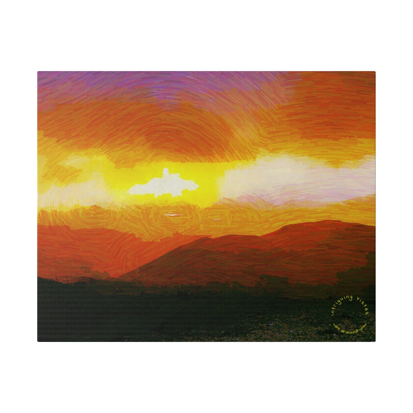 Intriguing Vistas™ Sunset Series Matte Canvas Print in 12 Landscape Sizes!!