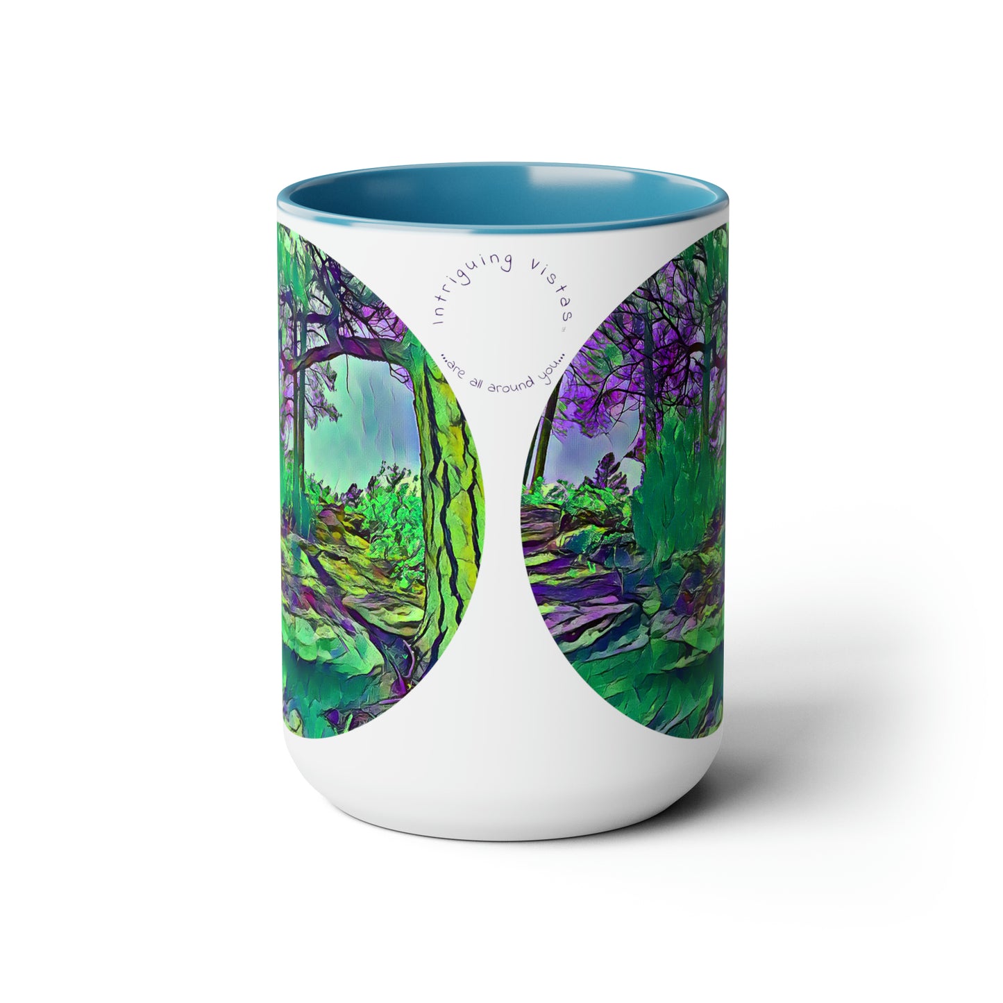 Intriguing Vistas™ Scenery Series Two-Tone Coffee Mugs, 15oz