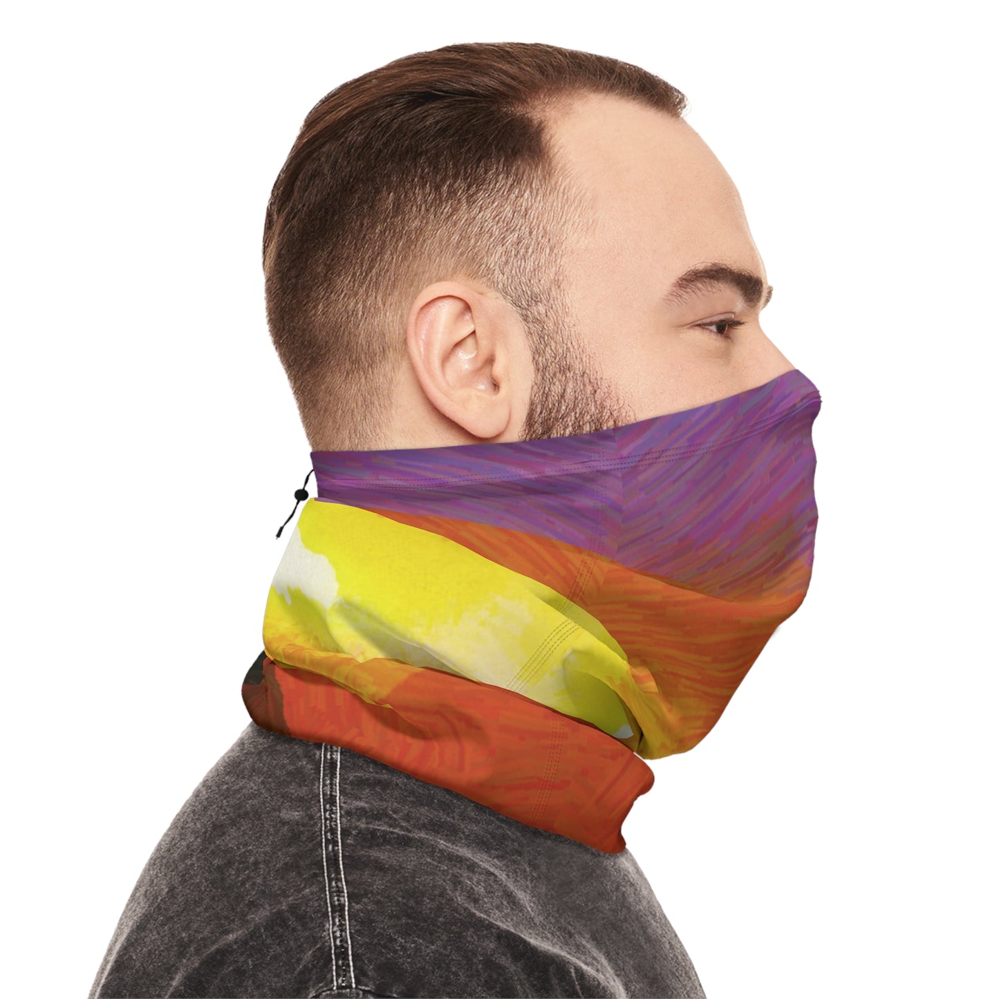 Custom Unisex Adult Winter Neck Gaiter With Drawstring From The Sunset Series At Intriguing Vistas