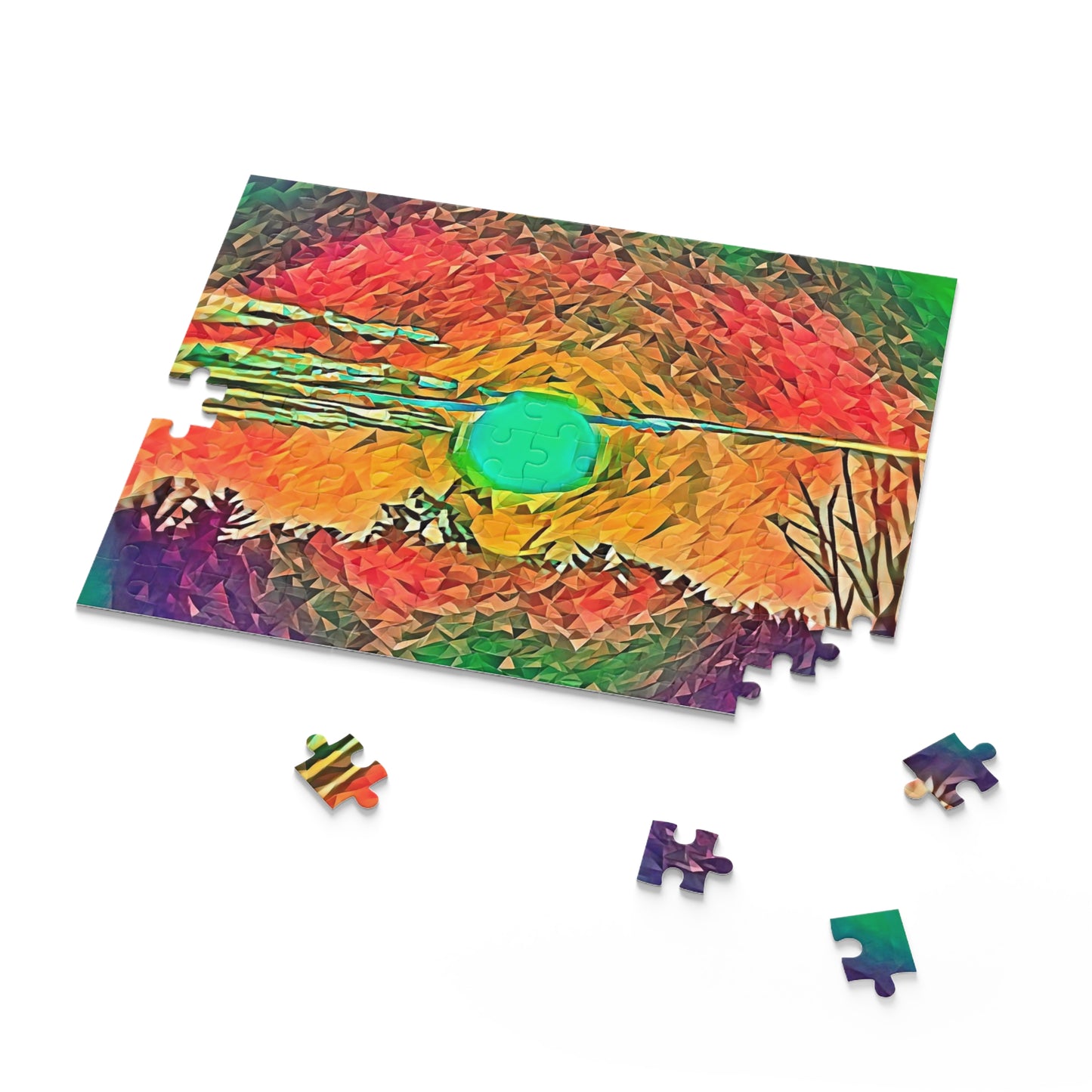 Custom Jigsaw Puzzle Available in Three Sizes from the Sunset Series at Intriguing Vistas