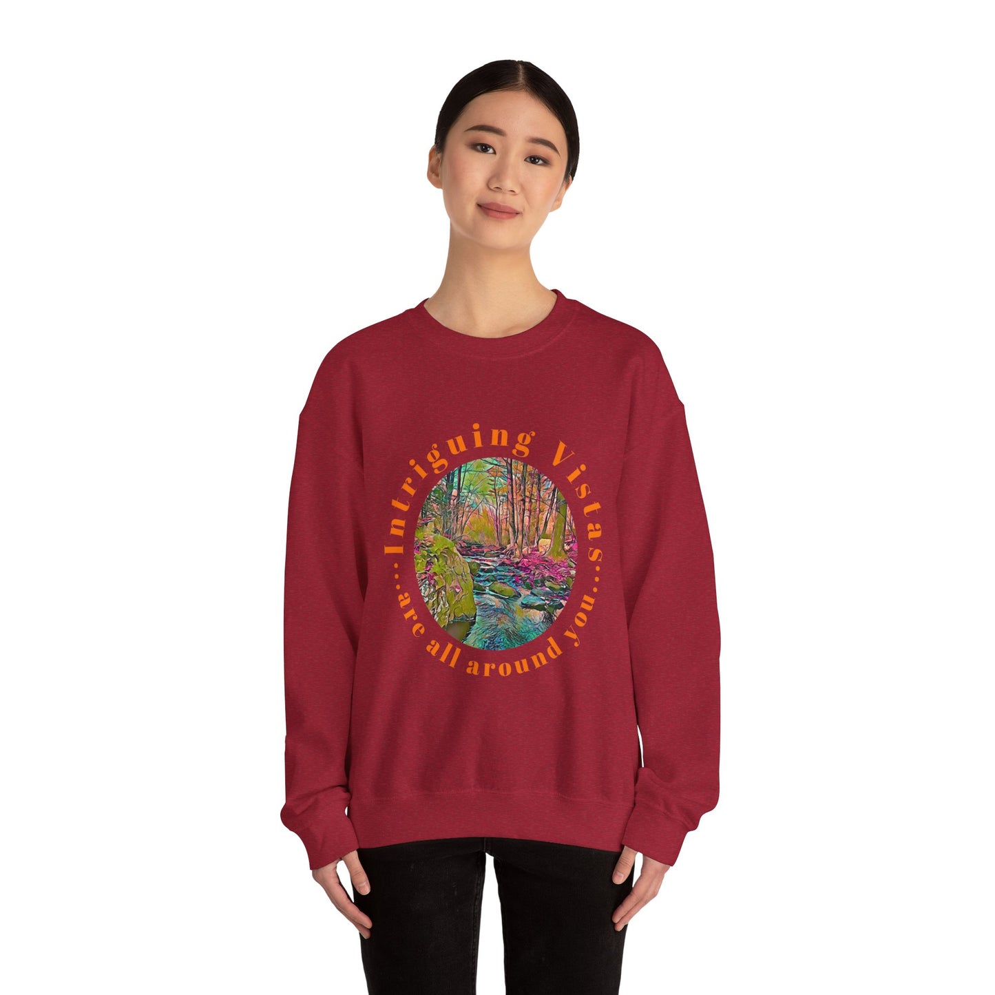 Gildan 18000 Unisex Adult Heavy Blend Crewneck Sweatshirt Available in Multiple Colors from the Scenery Series at Intriguing Vistas