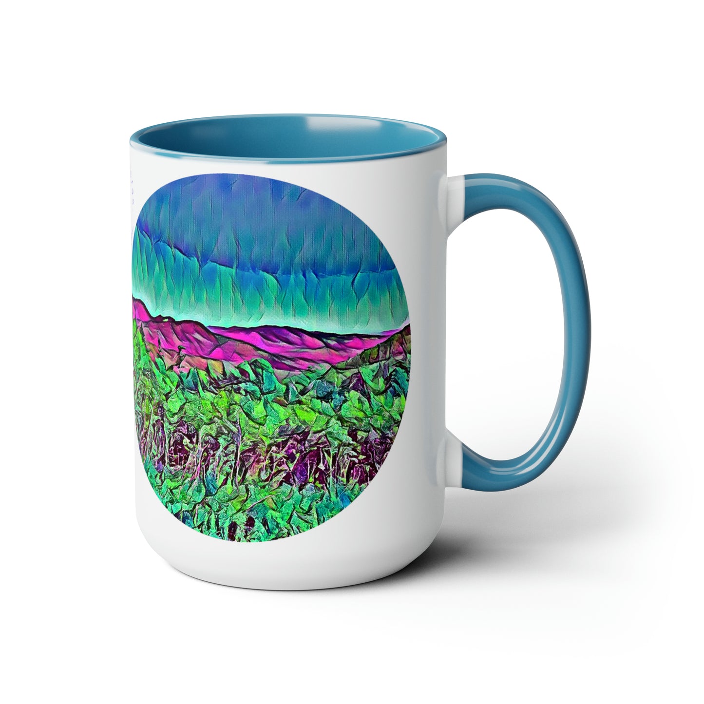 Intriguing Vistas™ Scenery Series Two-Tone Coffee Mugs, 15oz