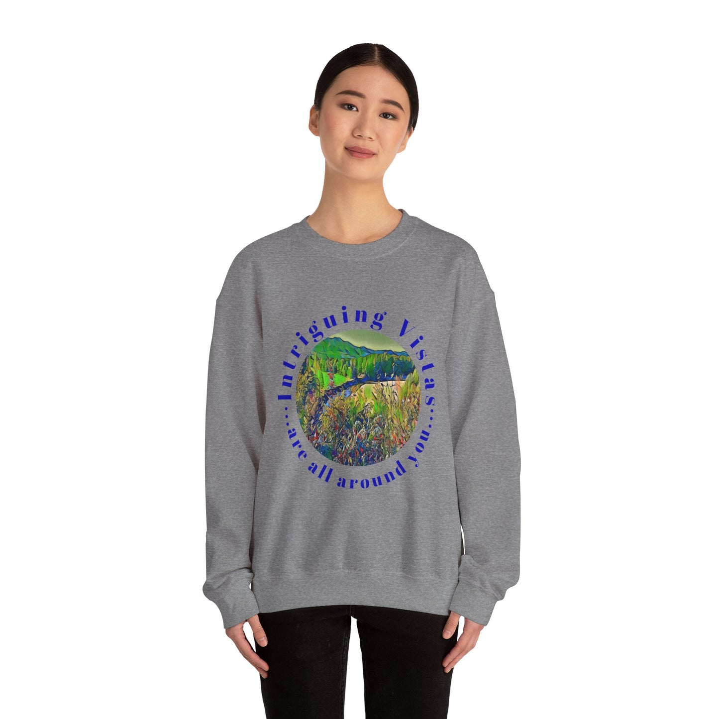 Gildan 18000 Unisex Adult Heavy Blend Crewneck Sweatshirt Available in Multiple Colors from the Scenery Series at Intriguing Vistas