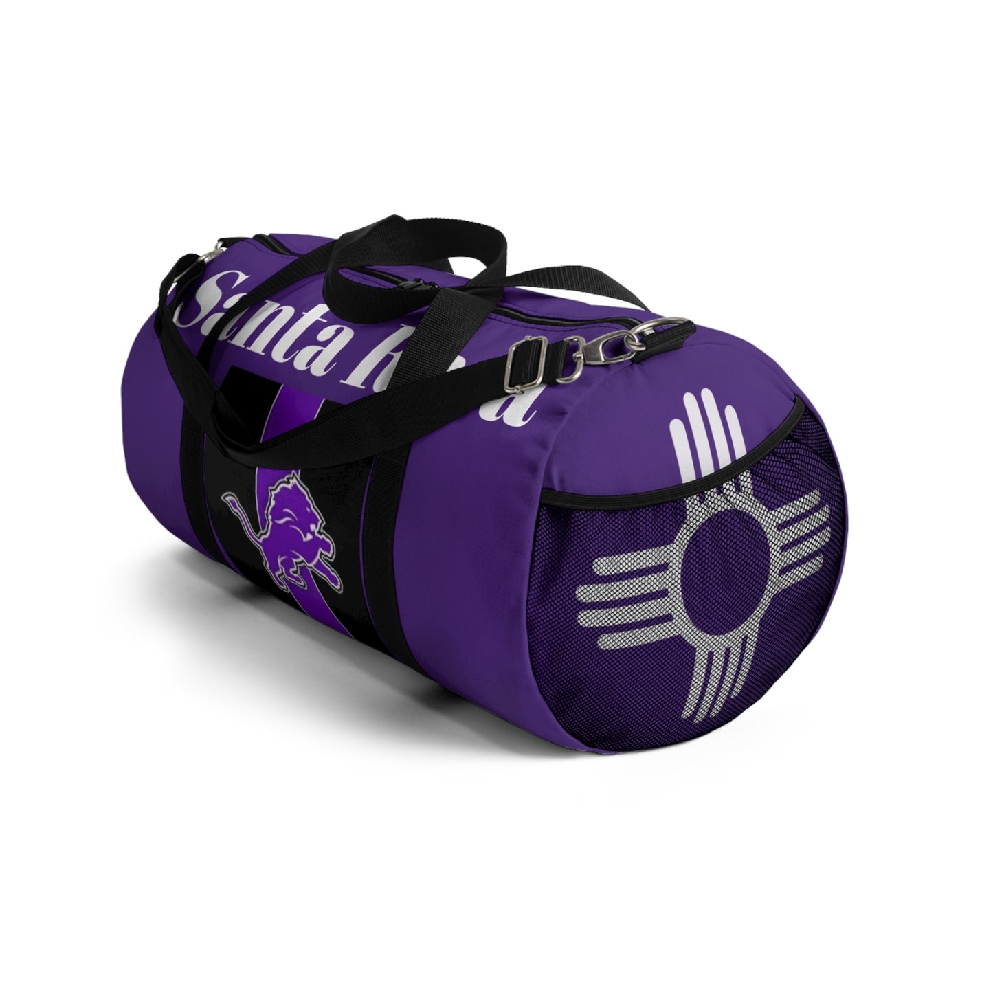 Santa Rosa Duffel Bag Purple w/ Jumping Lion/Zia