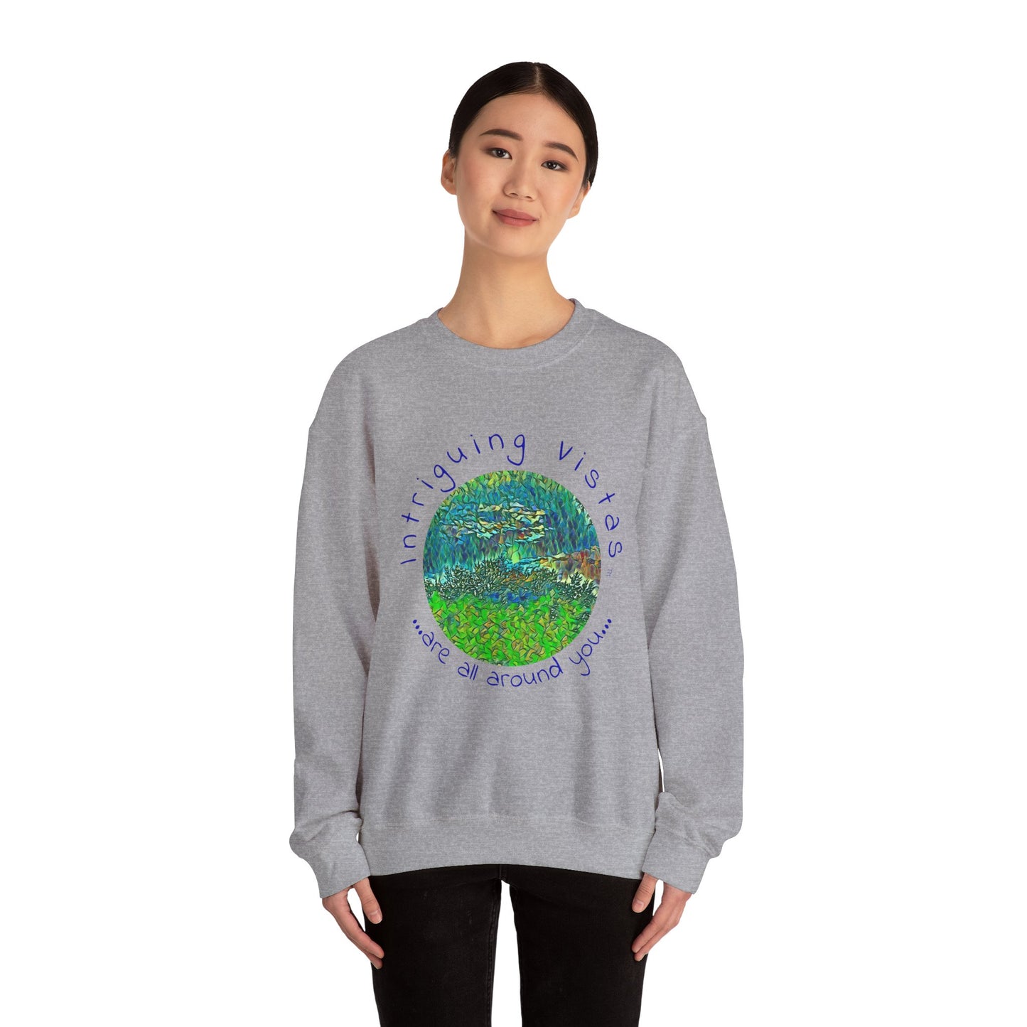 Gildan 18000 Unisex Adult Heavy Blend Crewneck Sweatshirt from the Night Sky Series at Intriguing Vistas