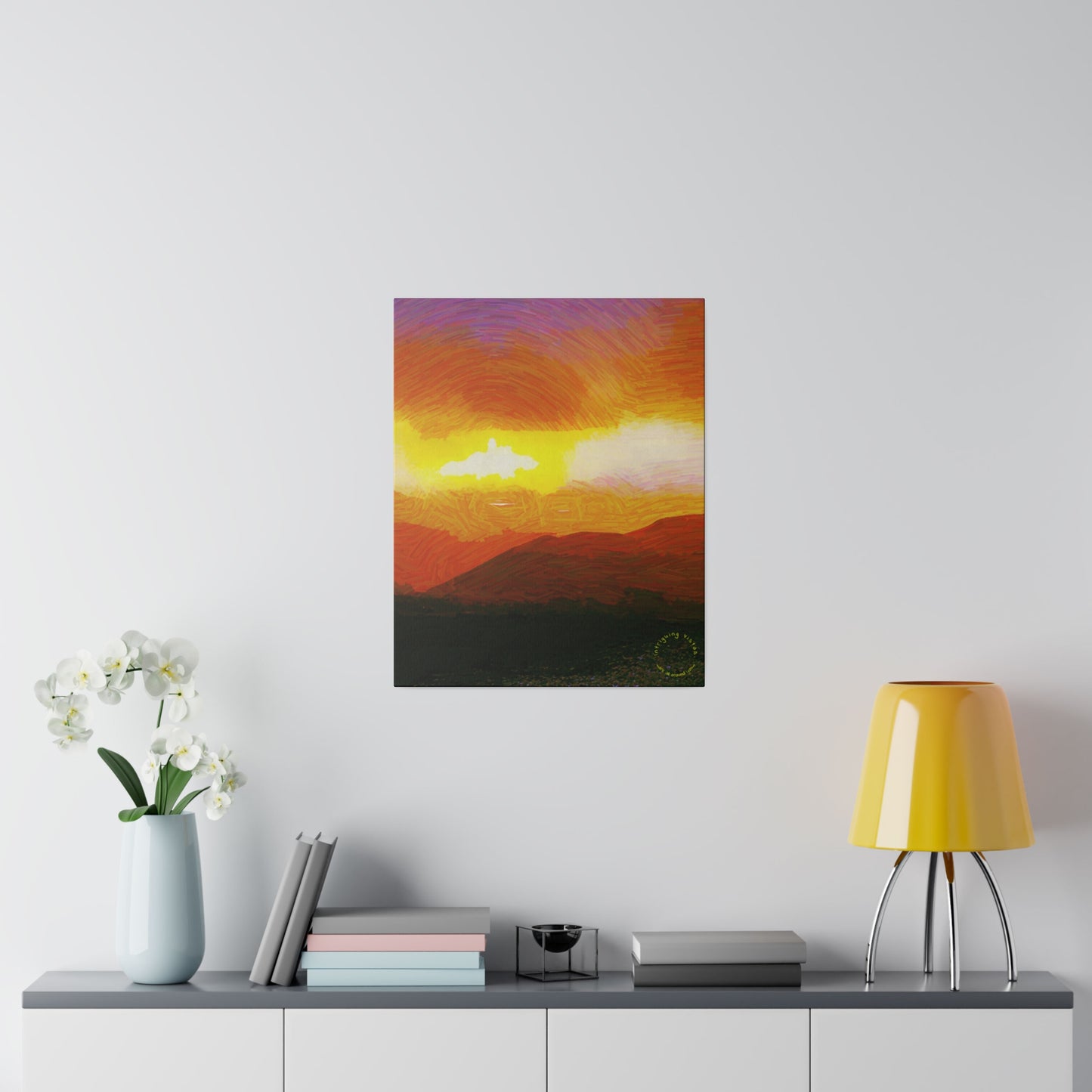 Intriguing Vistas™ Sunset Series Matte Canvas Print in 12 Portrait Sizes!!