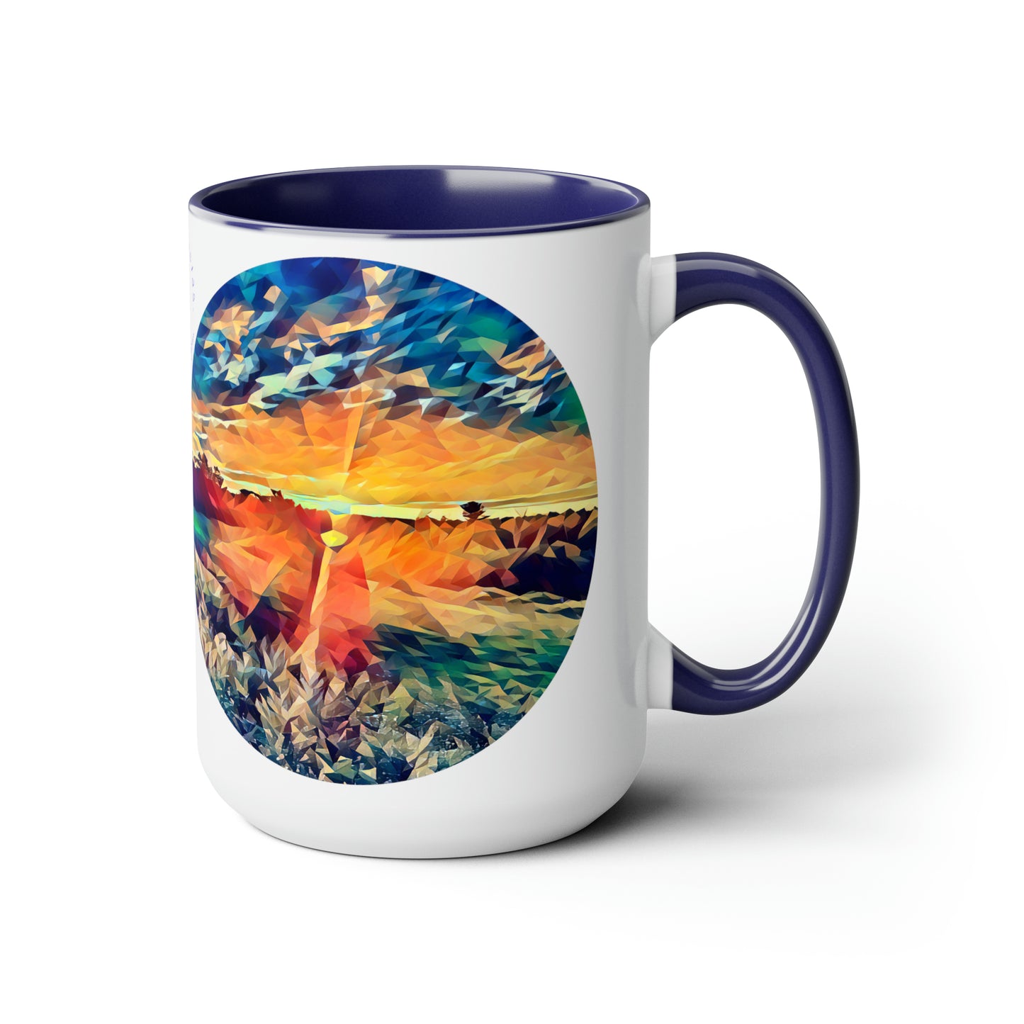 Intriguing Vistas™ Sunset Series Two-Tone Coffee Mugs, 15oz