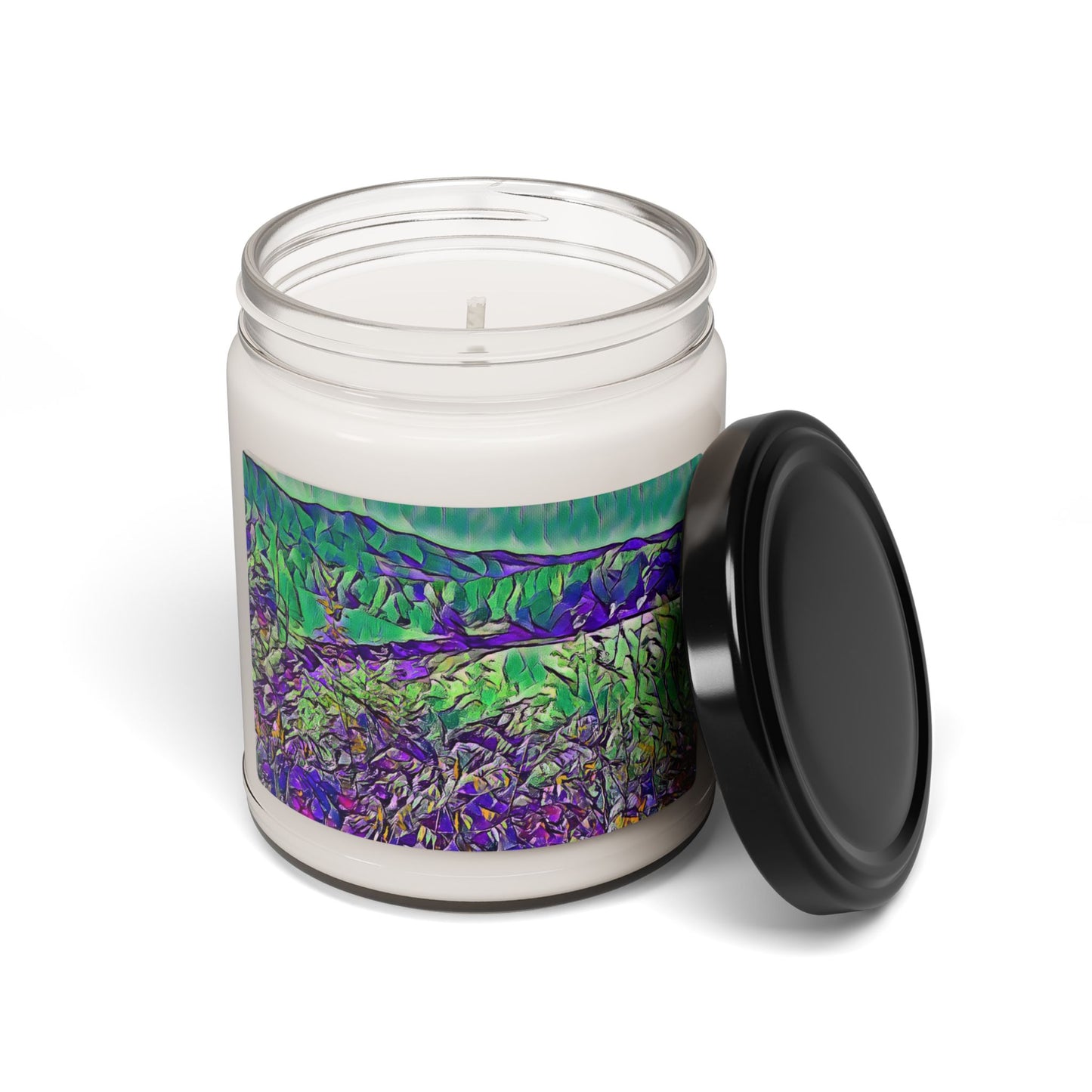 Custom Printed Candle available in five scents from the Scenery Series at Intriguing Vistas