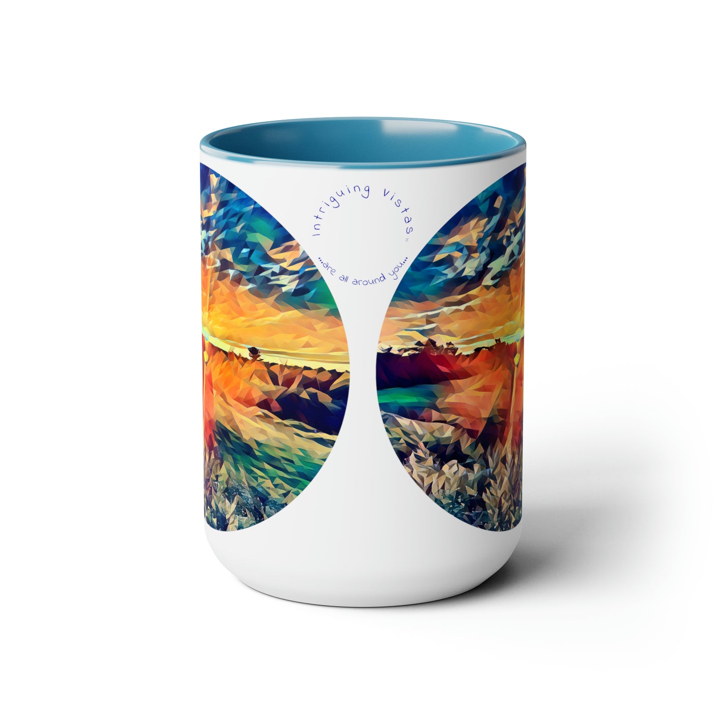 Intriguing Vistas™ Sunset Series Two-Tone Coffee Mugs, 15oz