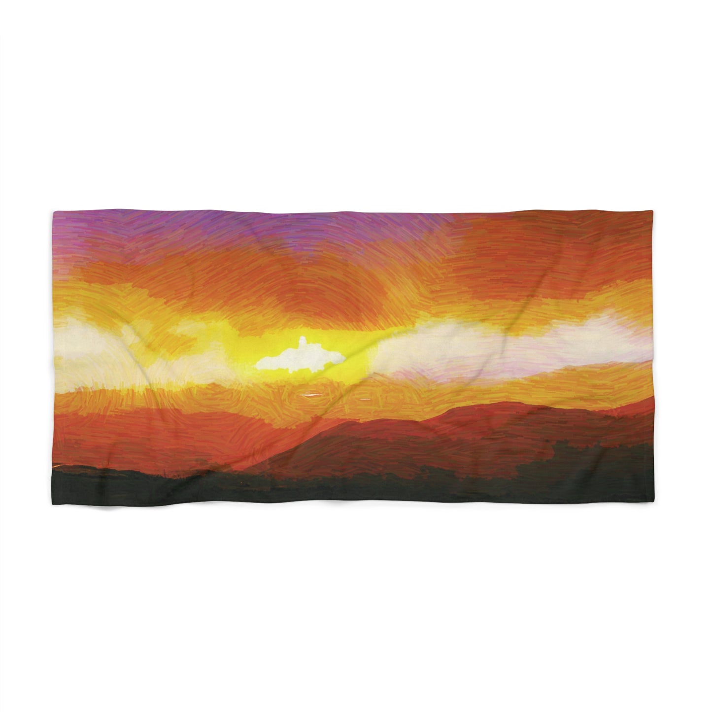 Custom Beach Towel available in two sizes from the Sunset Series at Intriguing Vistas