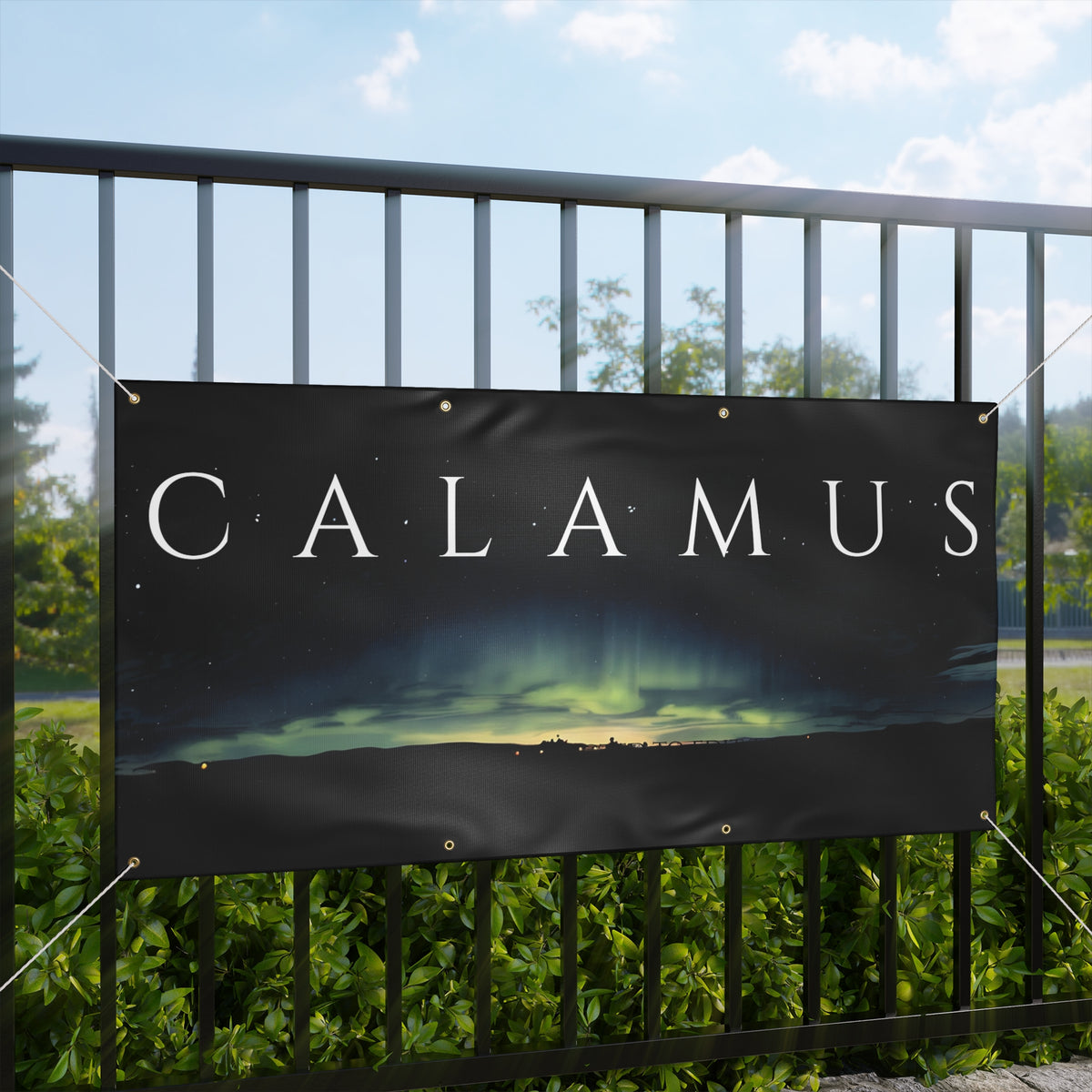 Calamus Northern Lights Matte Banner — Scenic Outdoor/Indoor Sign