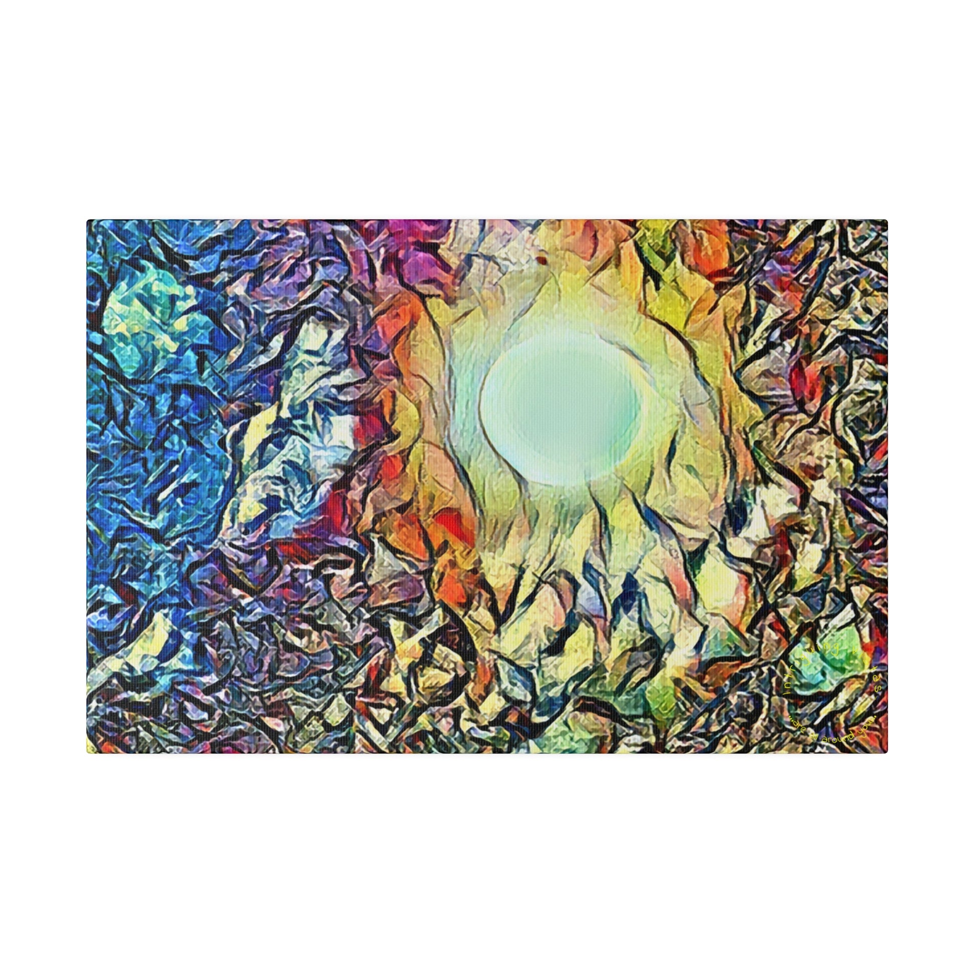Canvas Print - Moon Through The Trees in Pastel - Intriguing Vistas