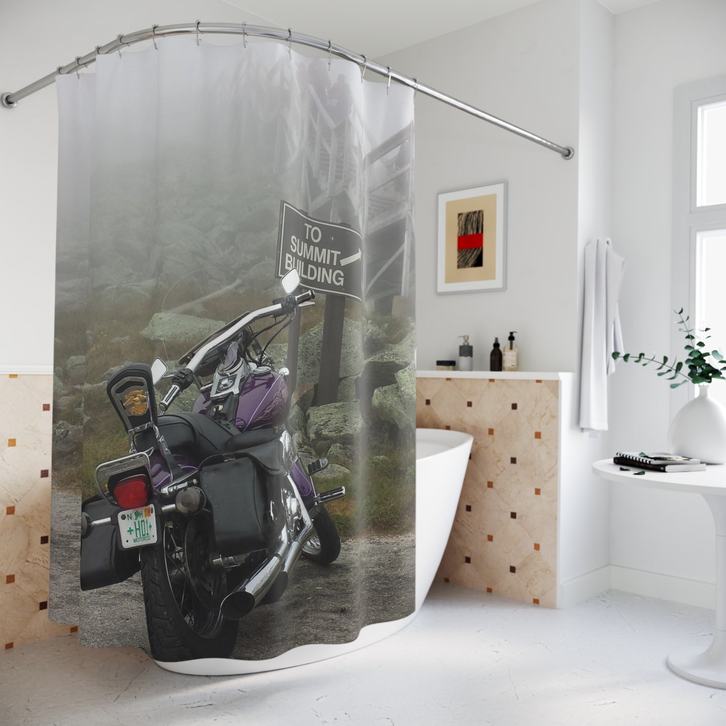 You Never Know What Awaits You Shower Curtain - Mt Washington Design for Bathrooms