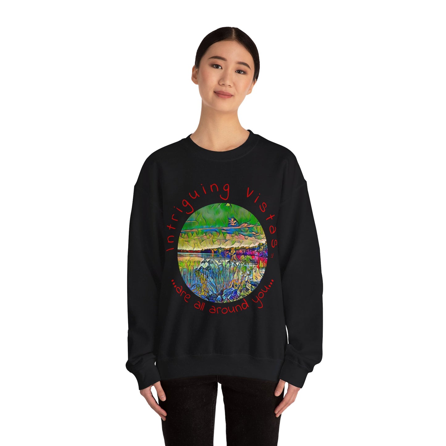 Intriguing Vistas™ Scenery Series Unisex Heavy Blend™ Crewneck Sweatshirt in 7 colors!