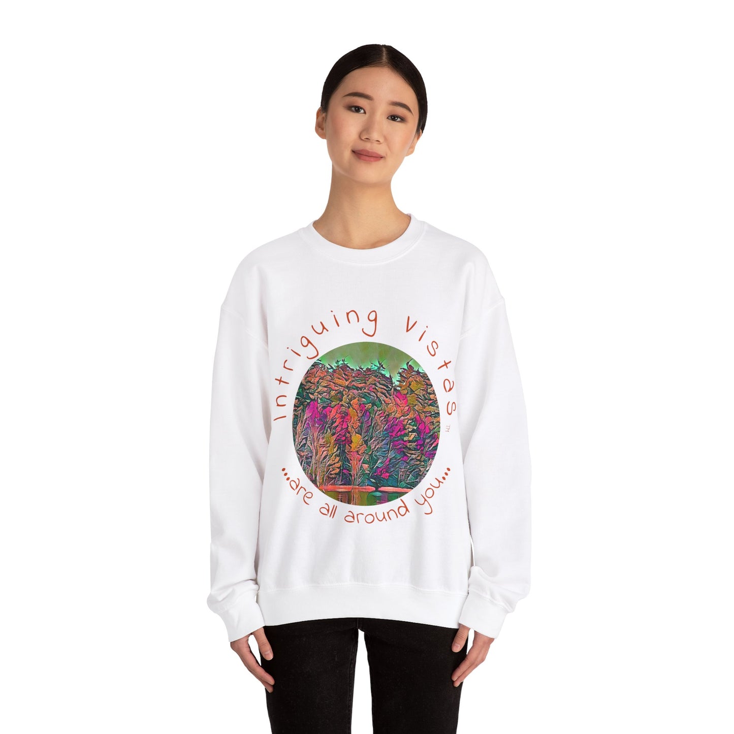 Intriguing Vistas™ Scenery Series Unisex Heavy Blend™ Crewneck Sweatshirt in 7 colors!