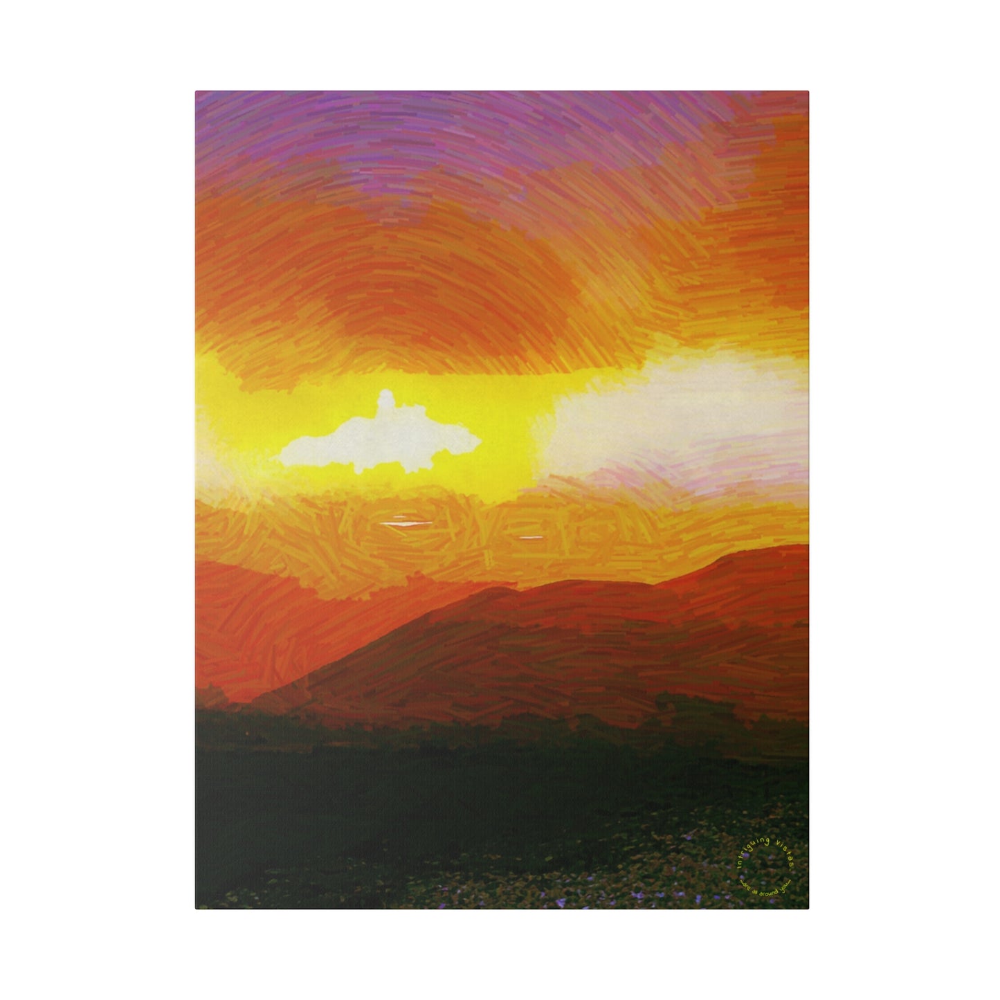 Intriguing Vistas™ Sunset Series Matte Canvas Print in 12 Portrait Sizes!!