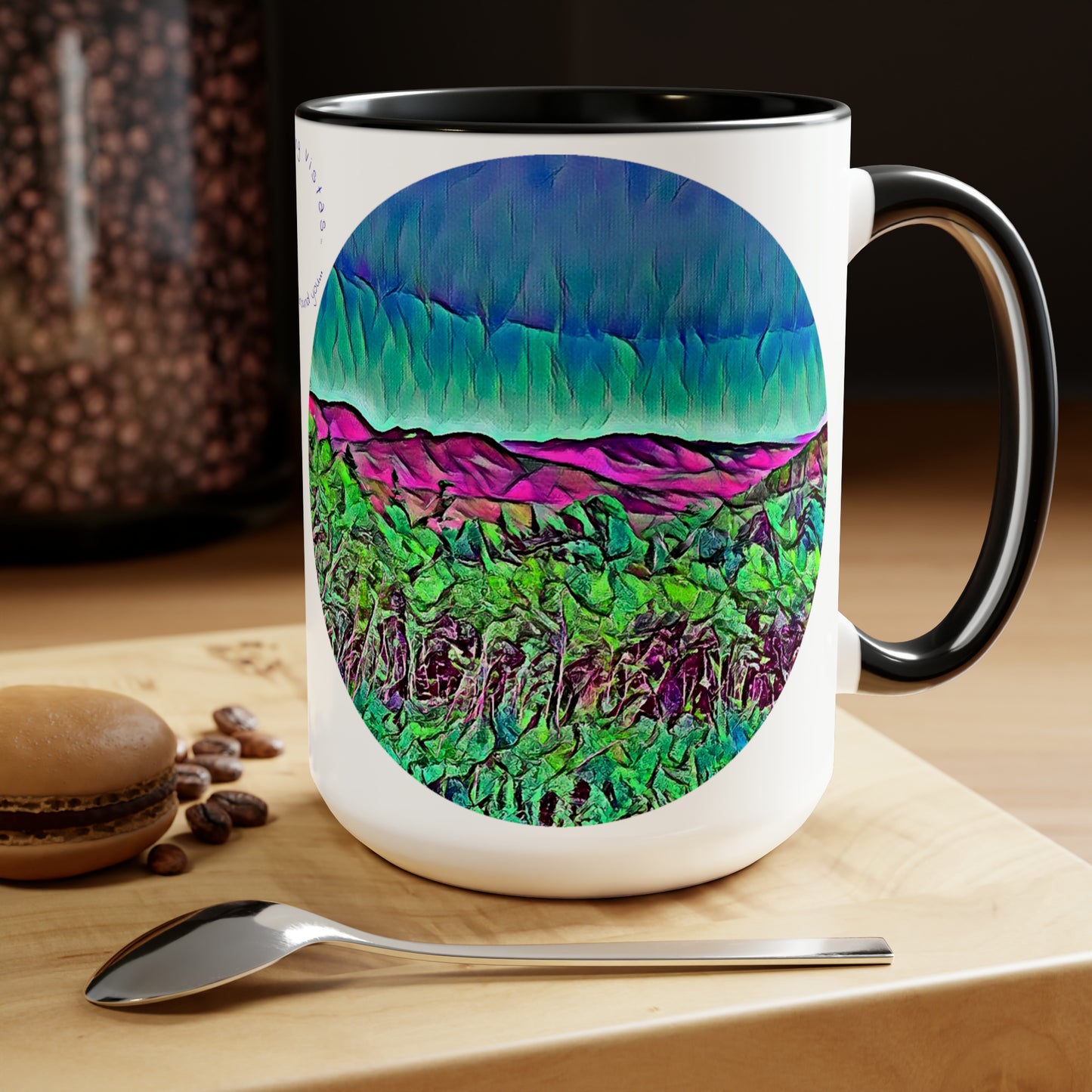 Intriguing Vistas™ Scenery Series Two-Tone Coffee Mugs, 15oz