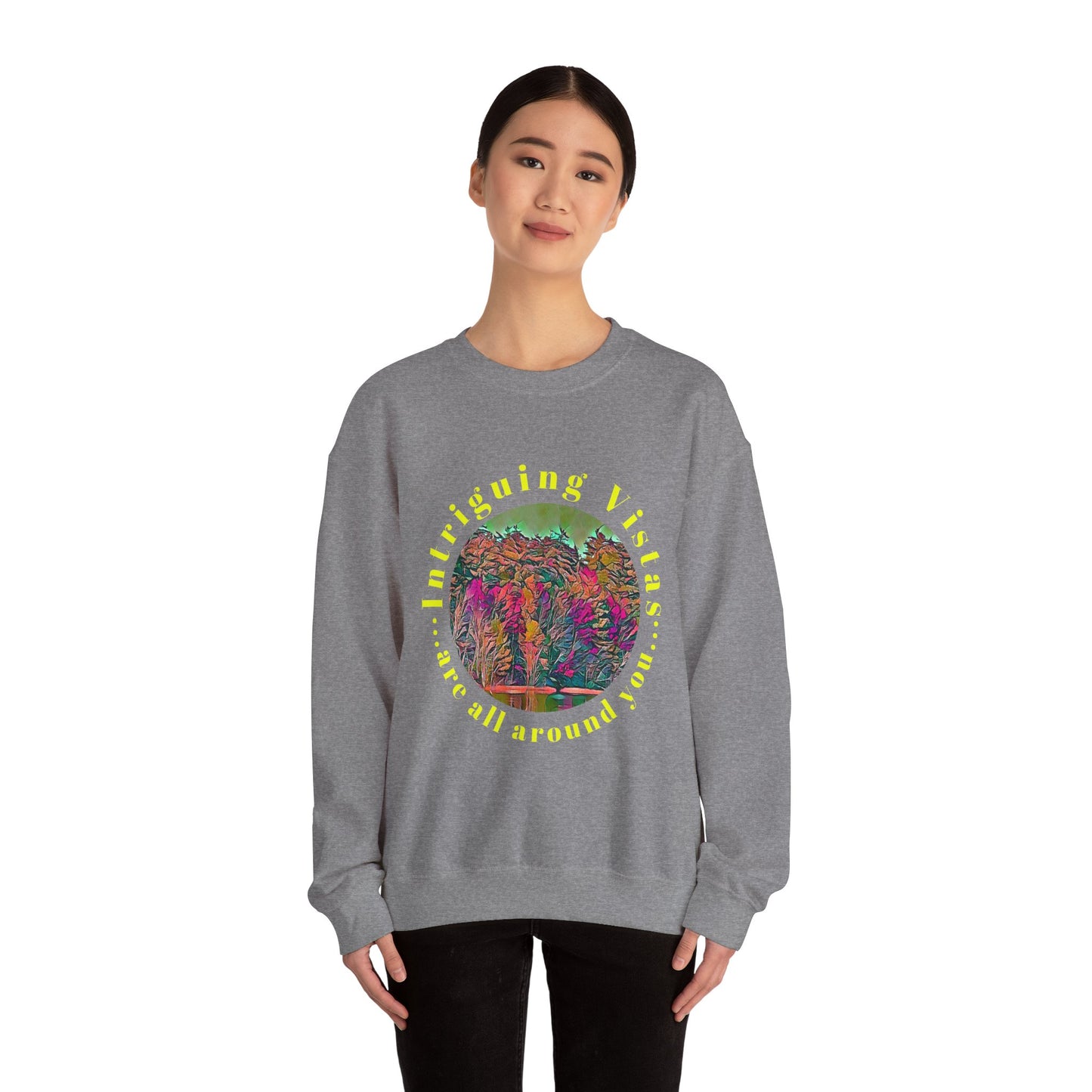 Gildan 18000 Unisex Adult Heavy Blend Crewneck Sweatshirt Available in Multiple Colors from the Scenery Series at Intriguing Vistas