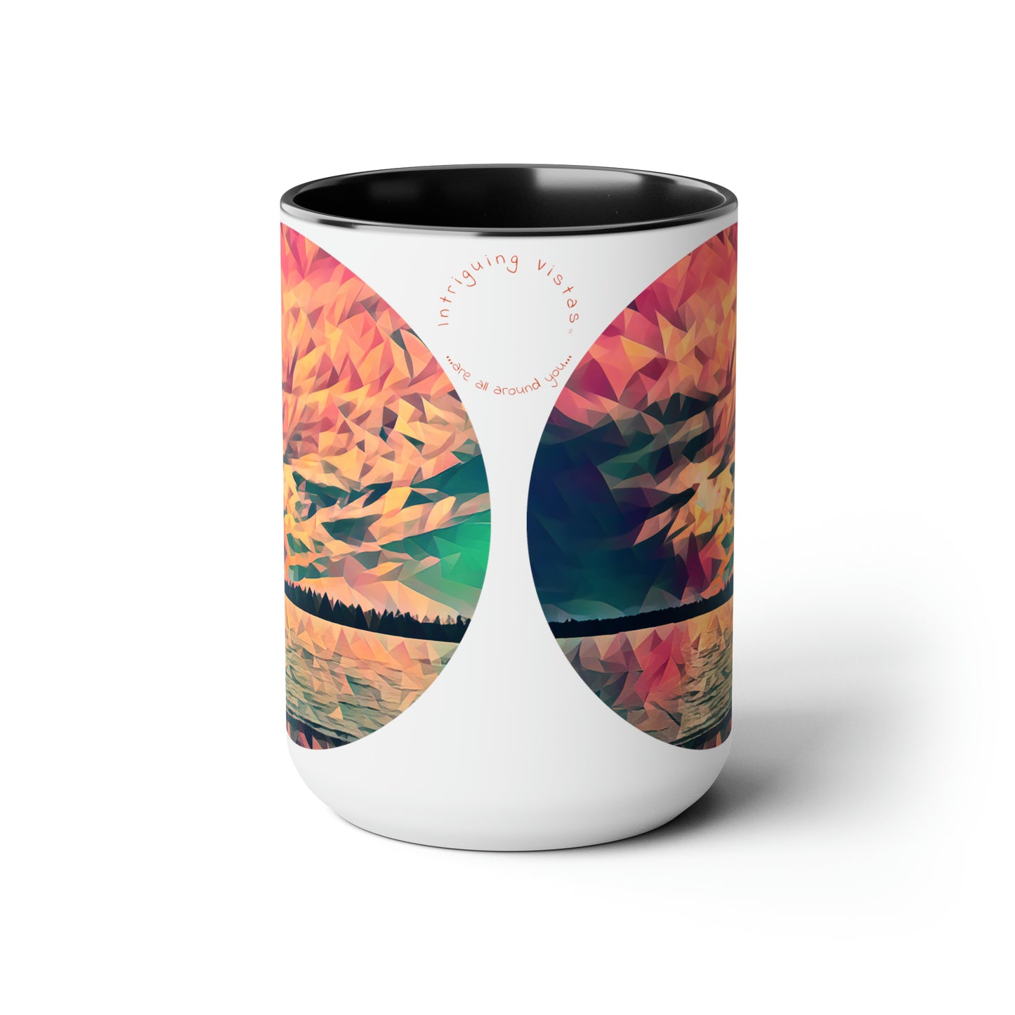 Intriguing Vistas™ Sunset Series Two-Tone Coffee Mugs, 15oz