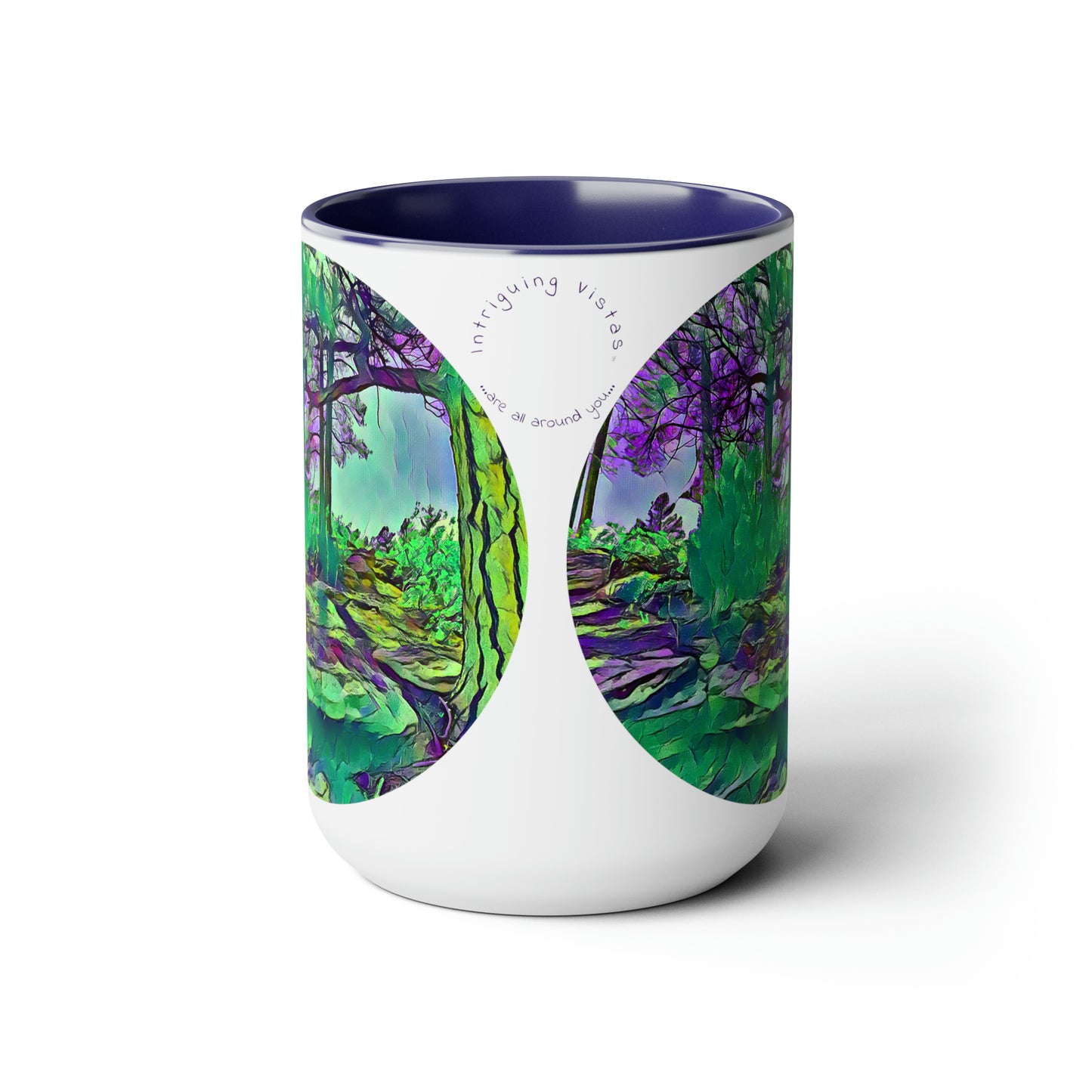 Intriguing Vistas™ Scenery Series Two-Tone Coffee Mugs, 15oz