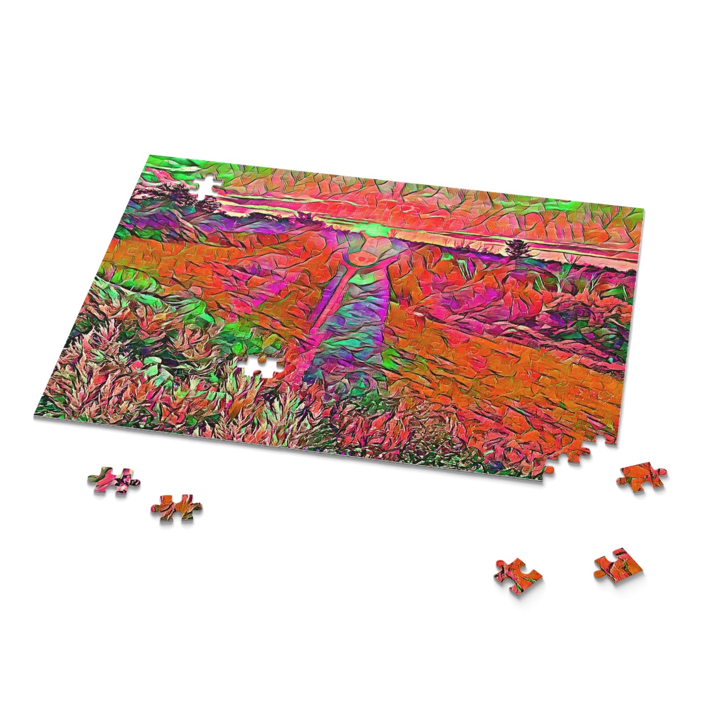 Custom Jigsaw Puzzle Available in Three Sizes from the Sunset Series at Intriguing Vistas