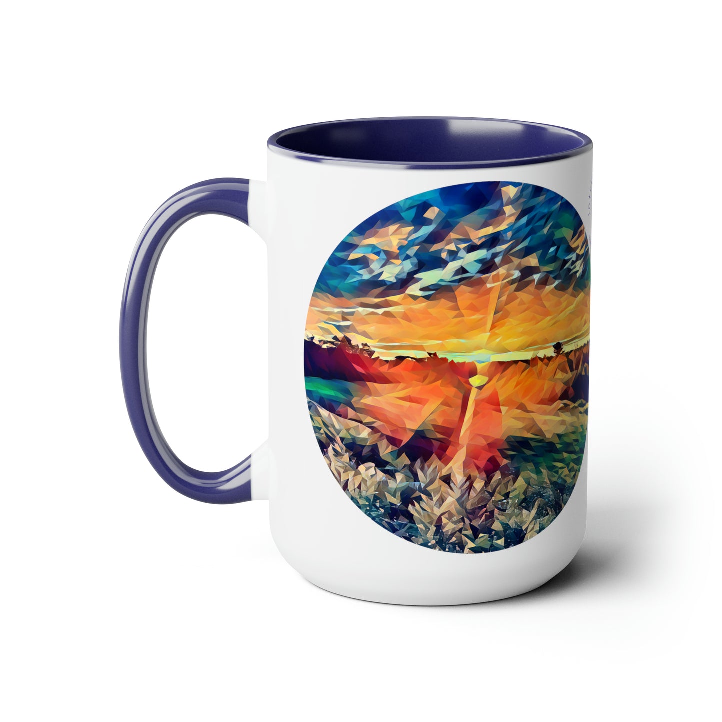 Intriguing Vistas™ Sunset Series Two-Tone Coffee Mugs, 15oz