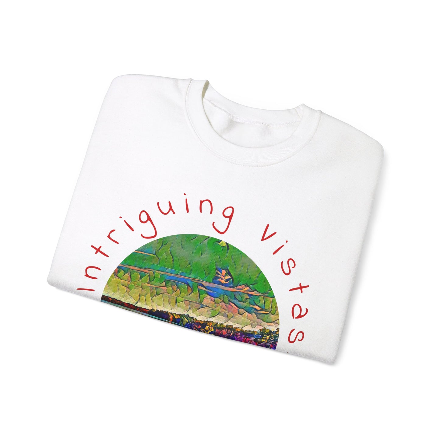 Intriguing Vistas™ Scenery Series Unisex Heavy Blend™ Crewneck Sweatshirt in 7 colors!