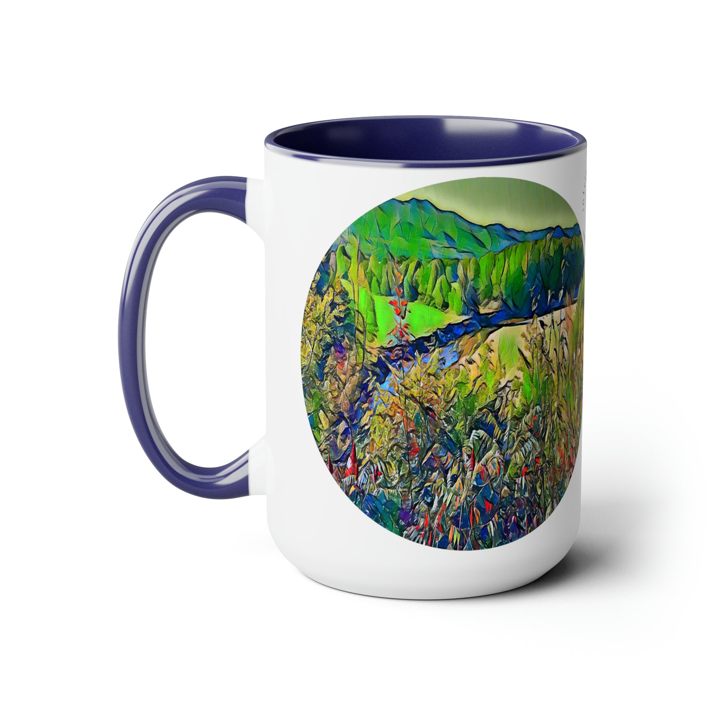 Intriguing Vistas™ Scenery Series Two-Tone Coffee Mugs, 15oz