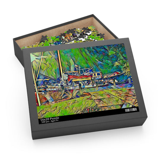 Custom Jigsaw Puzzle Available in Three Sizes from the Nautical Series at Intriguing Vistas