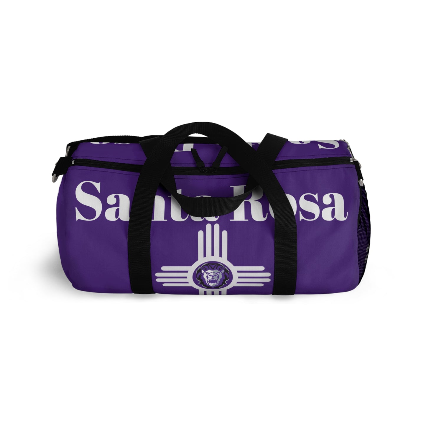 Santa Rosa Duffel Bag Purple / White Zia, Lion Head