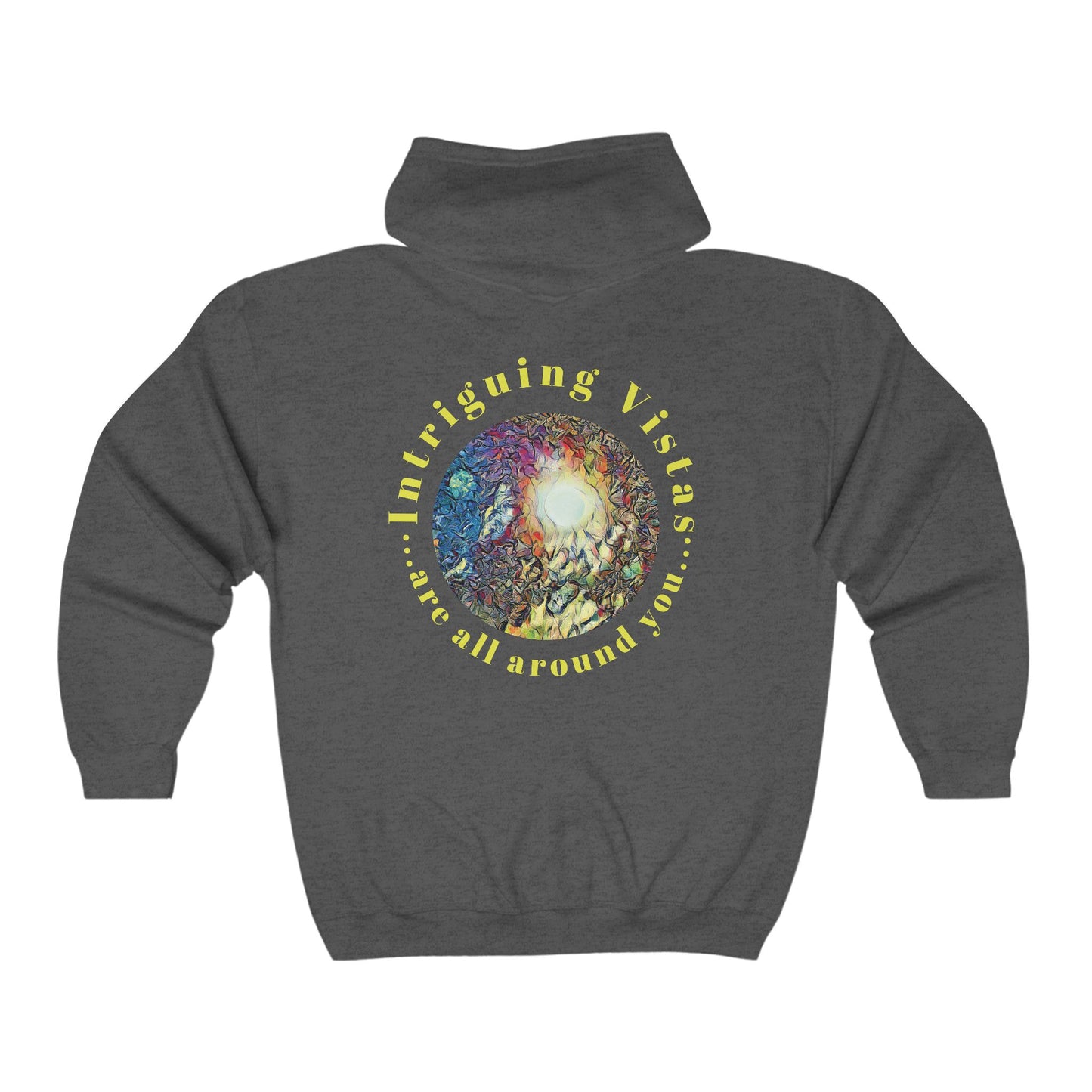 Gildan 18600 Unisex Adult Heavy Blend Full Zip Hooded Sweatshirt from the Night Sky Series at Intriguing Vistas