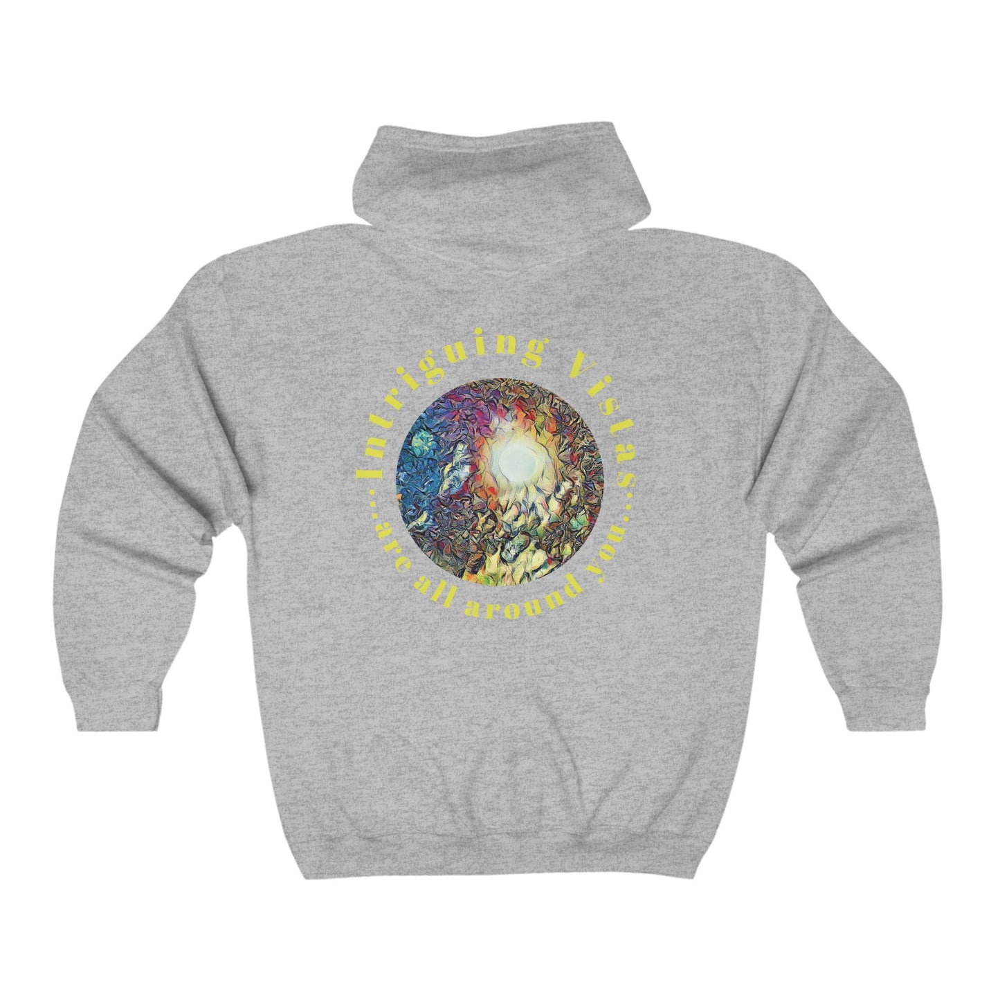 Gildan 18600 Unisex Adult Heavy Blend Full Zip Hooded Sweatshirt from the Night Sky Series at Intriguing Vistas